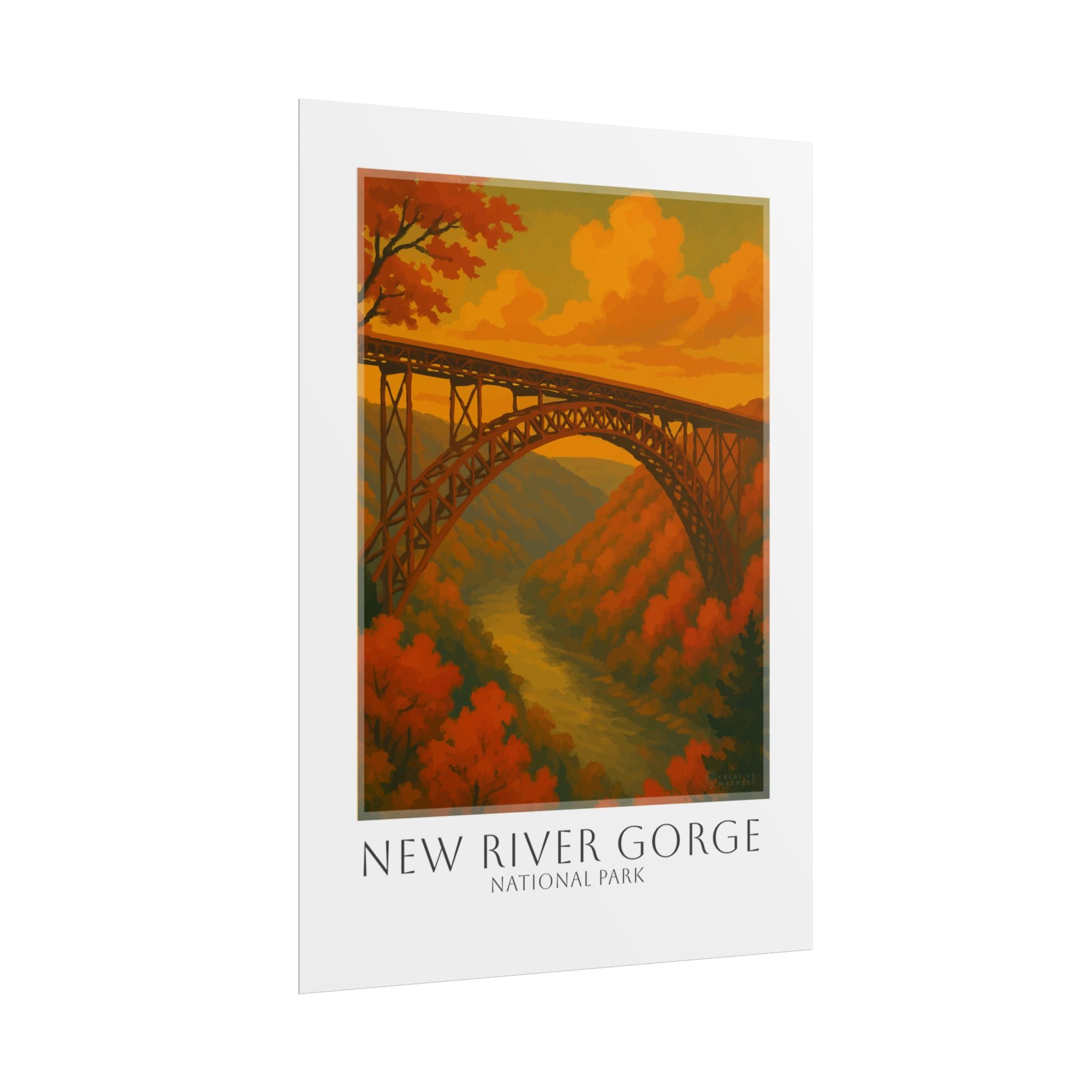 NEW RIVER GORGE  * Travel Poster * National Park Wall Art