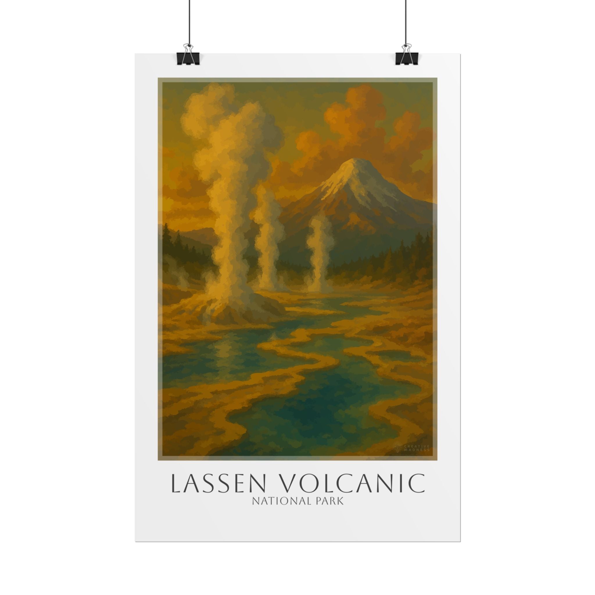 LASSEN VOLCANIC * Travel Poster * National Park Wall Art