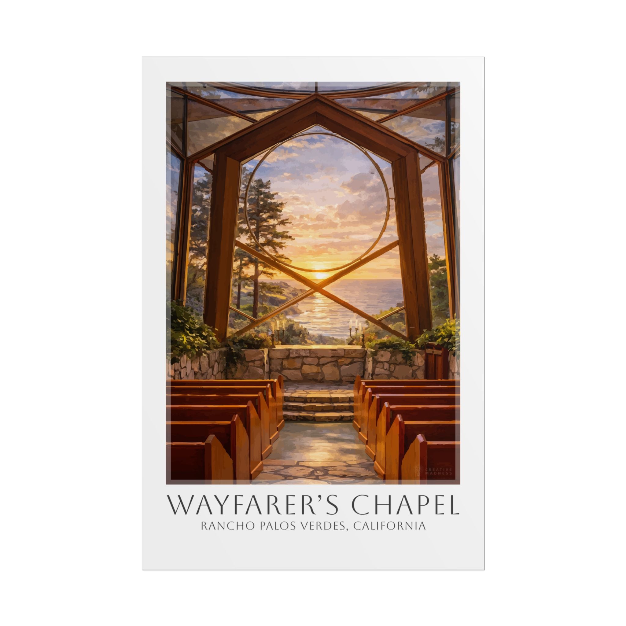 Wayfarers Chapel Travel Poster