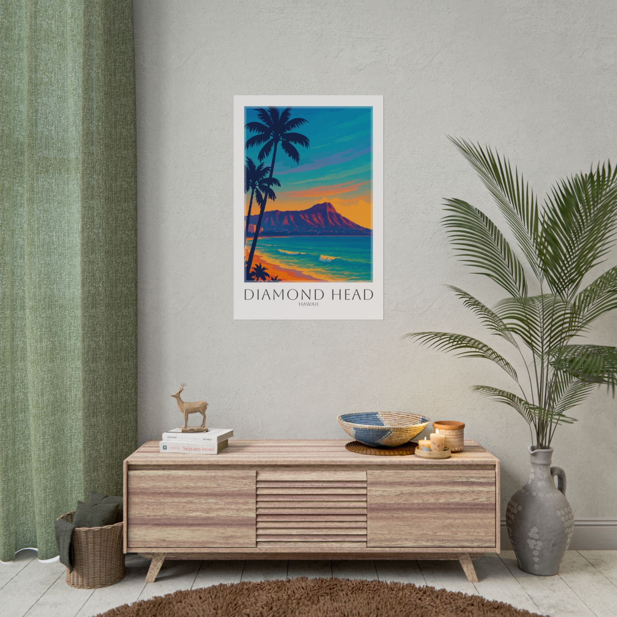 Diamond Head Travel Poster