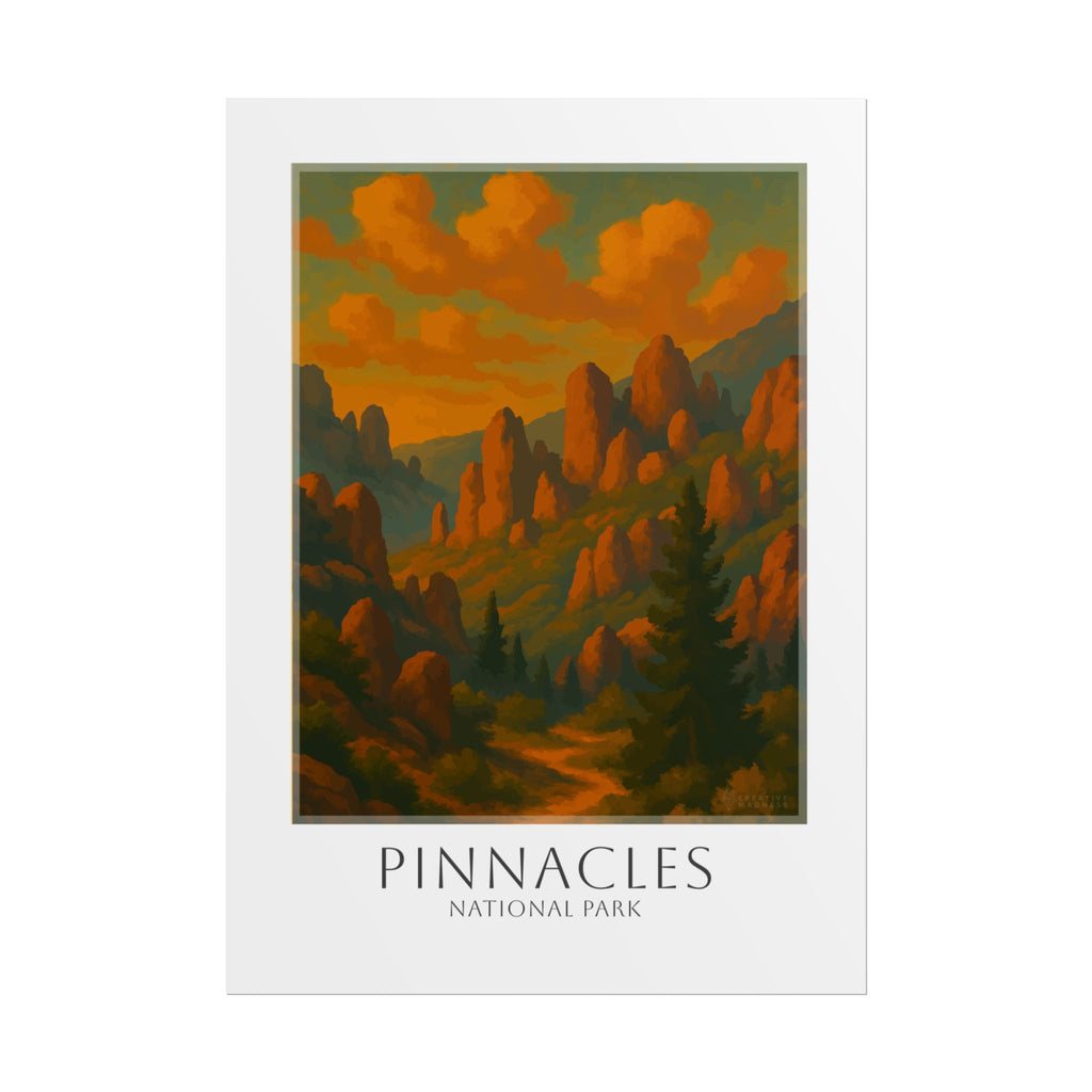 PINNACLES  * Travel Poster * National Park Wall Art