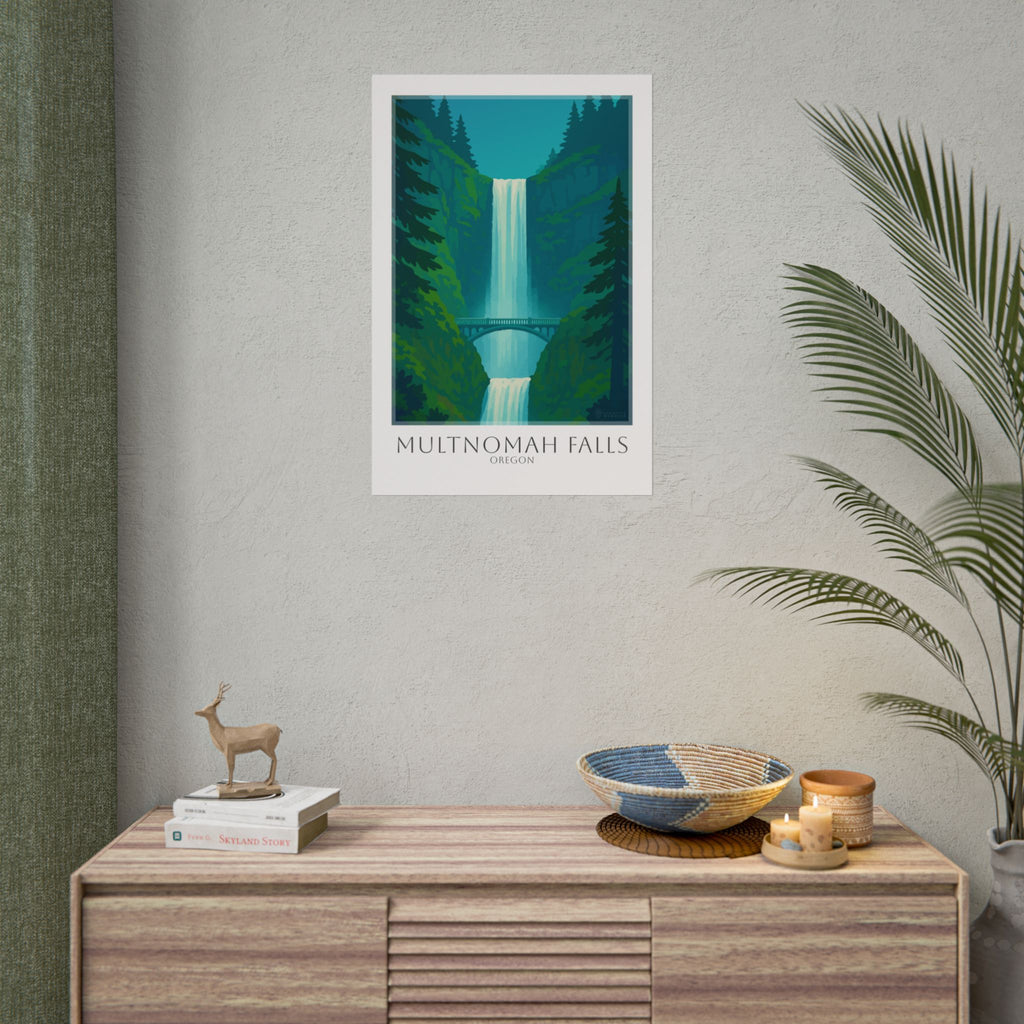 Multnomah Falls Travel Poster