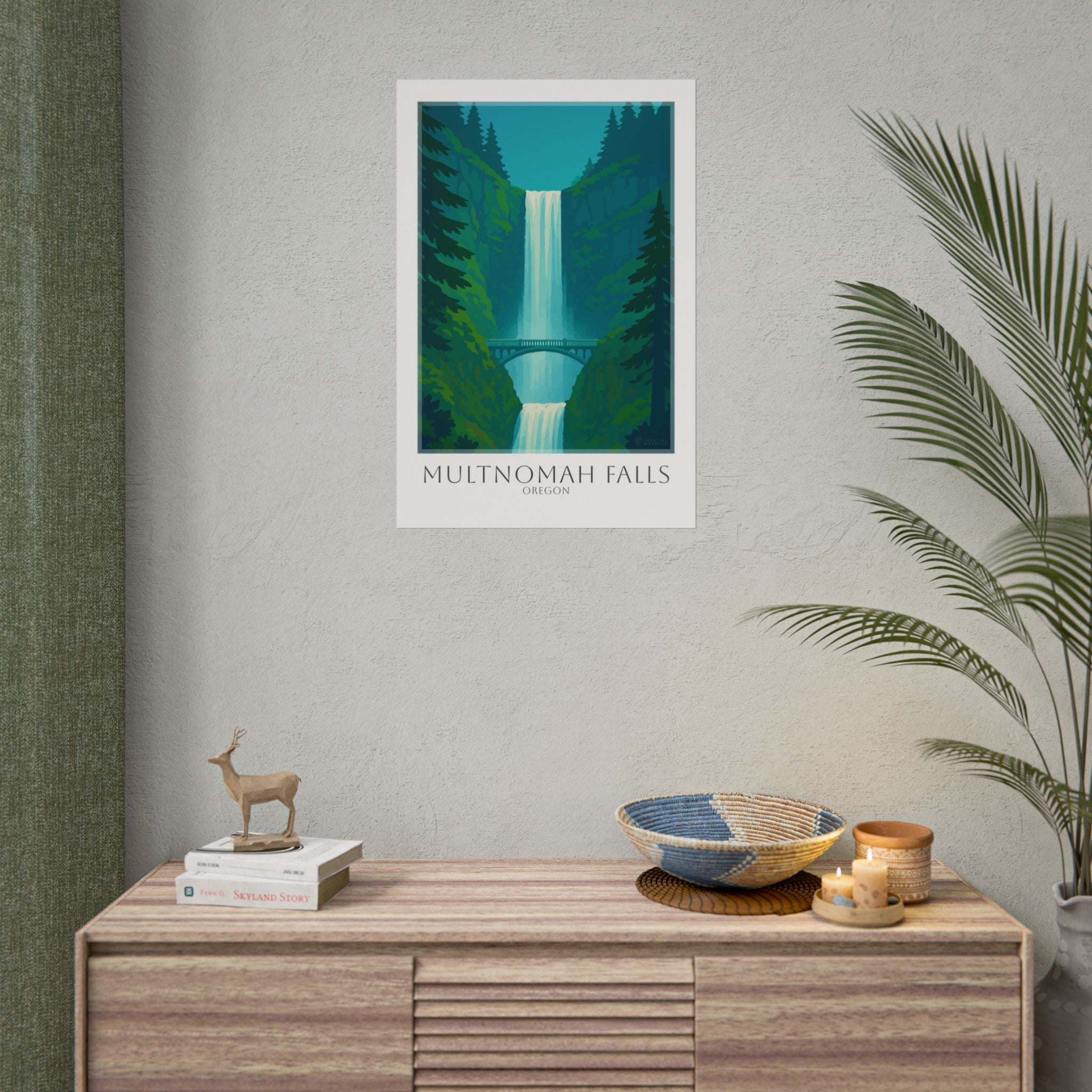 Multnomah Falls Travel Poster