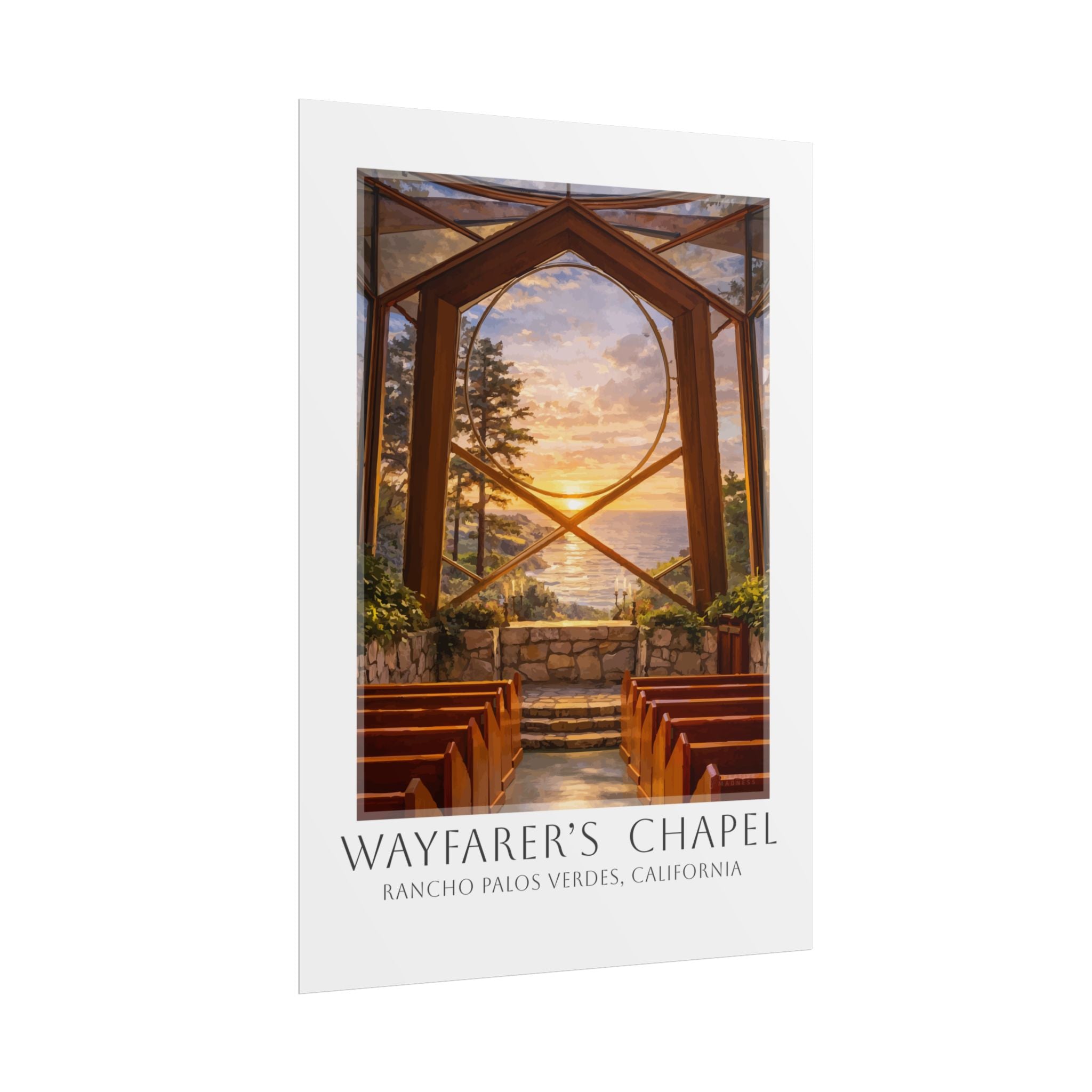Wayfarers Chapel Travel Poster