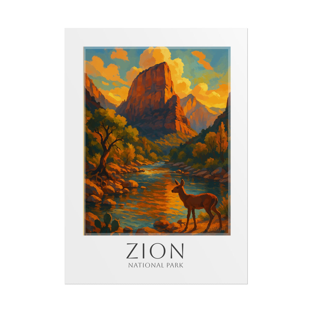 ZION  * Travel Poster * National Park Wall Art