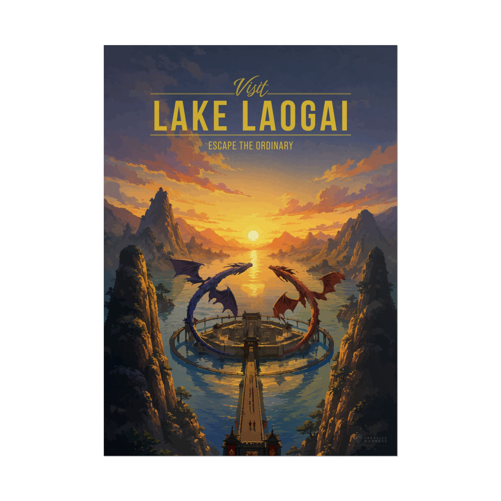 Lake Laogai Travel Poster