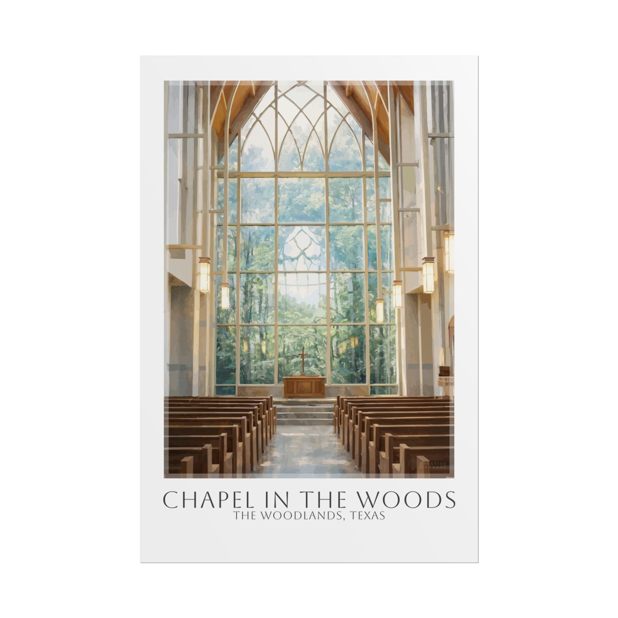 Chapel In The Woods Travel Poster