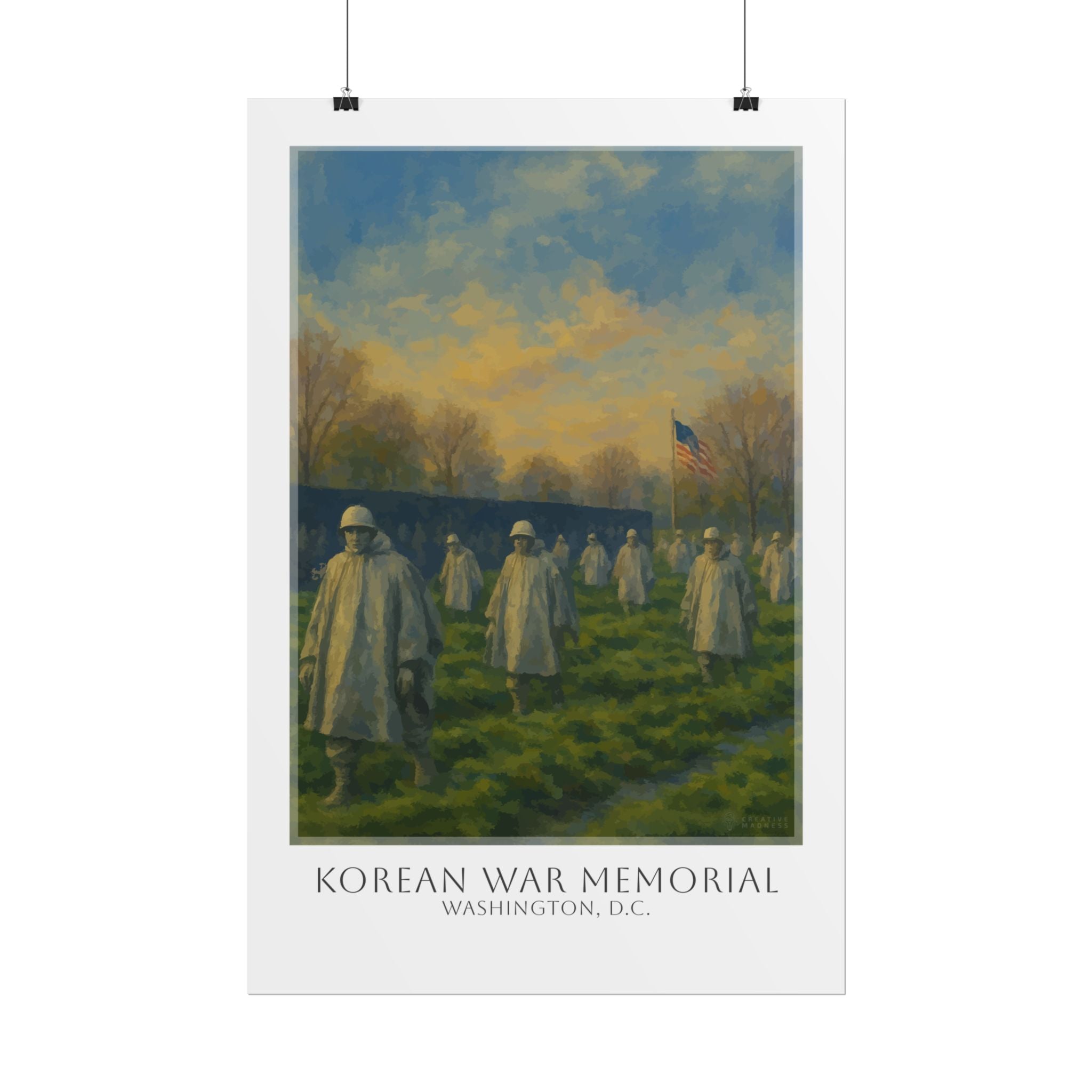 Korean War Memorial Travel Poster