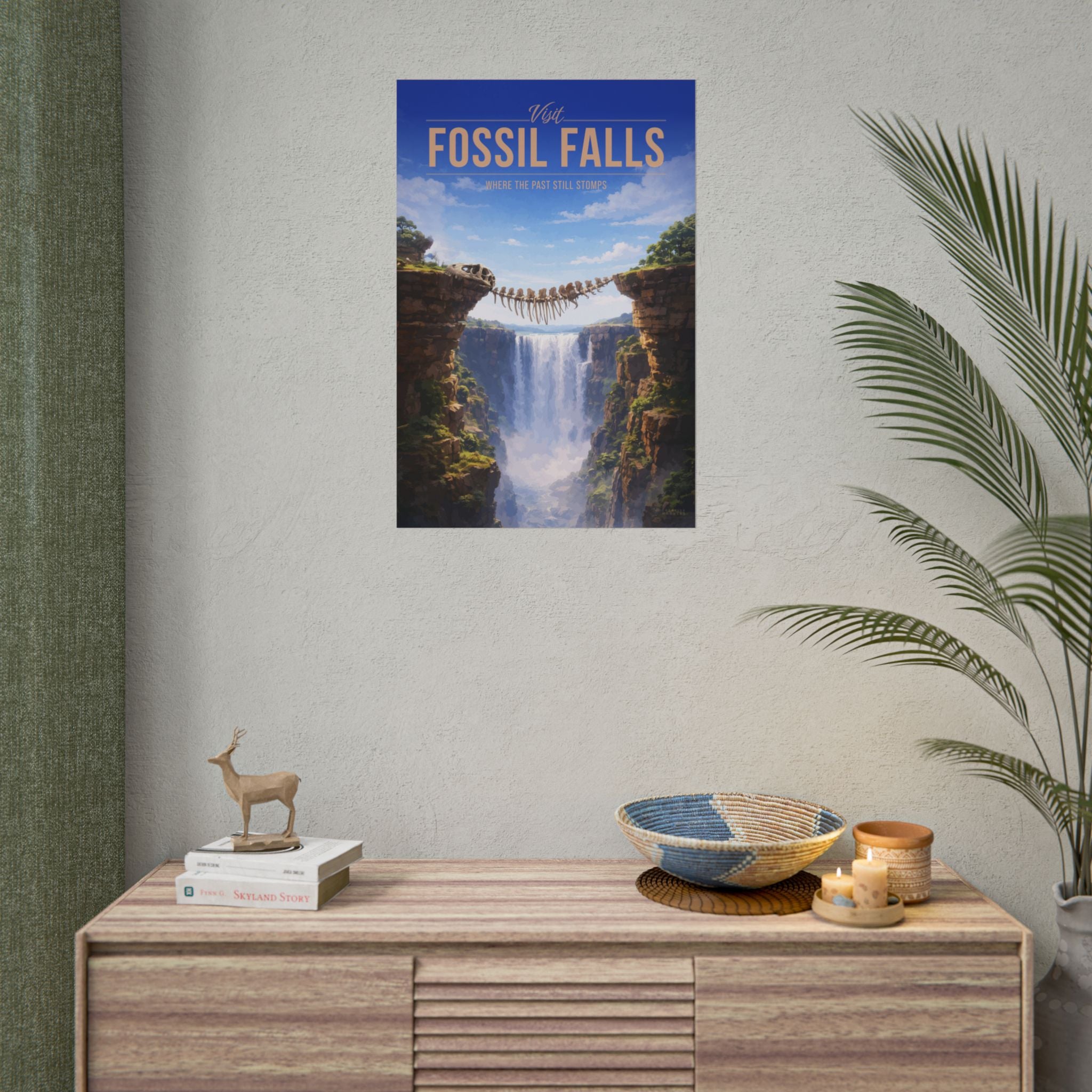 Fossil Falls Travel Poster