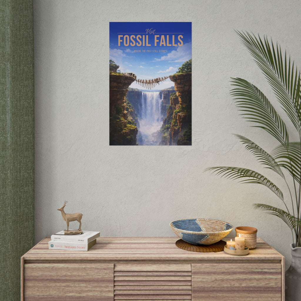 Fossil Falls Travel Poster