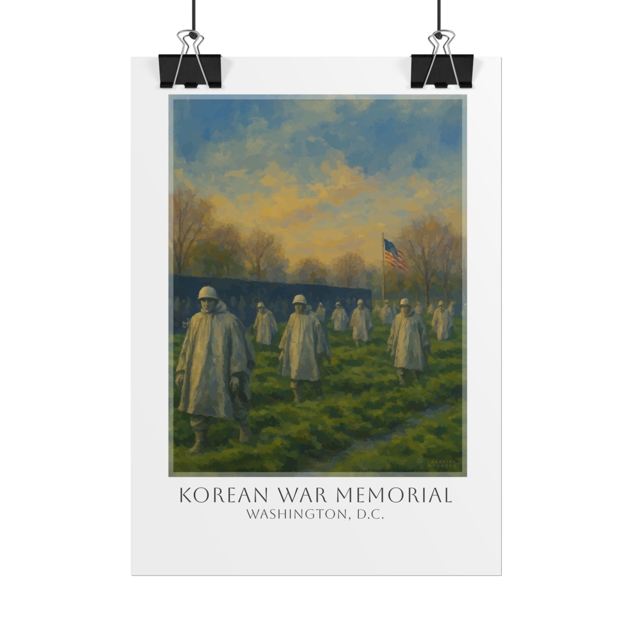 Korean War Memorial Travel Poster