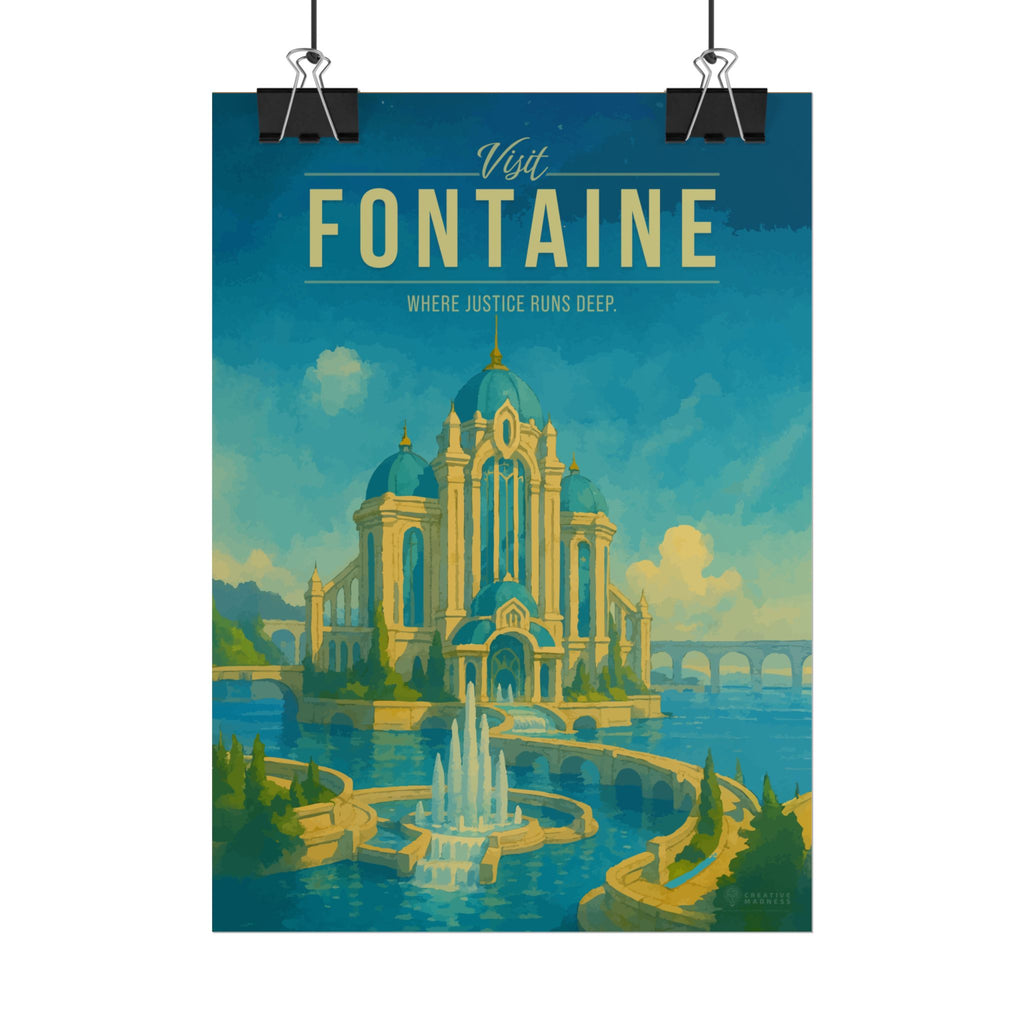 FONTAINE * Travel Poster * Impactful Fantasy Wall Art