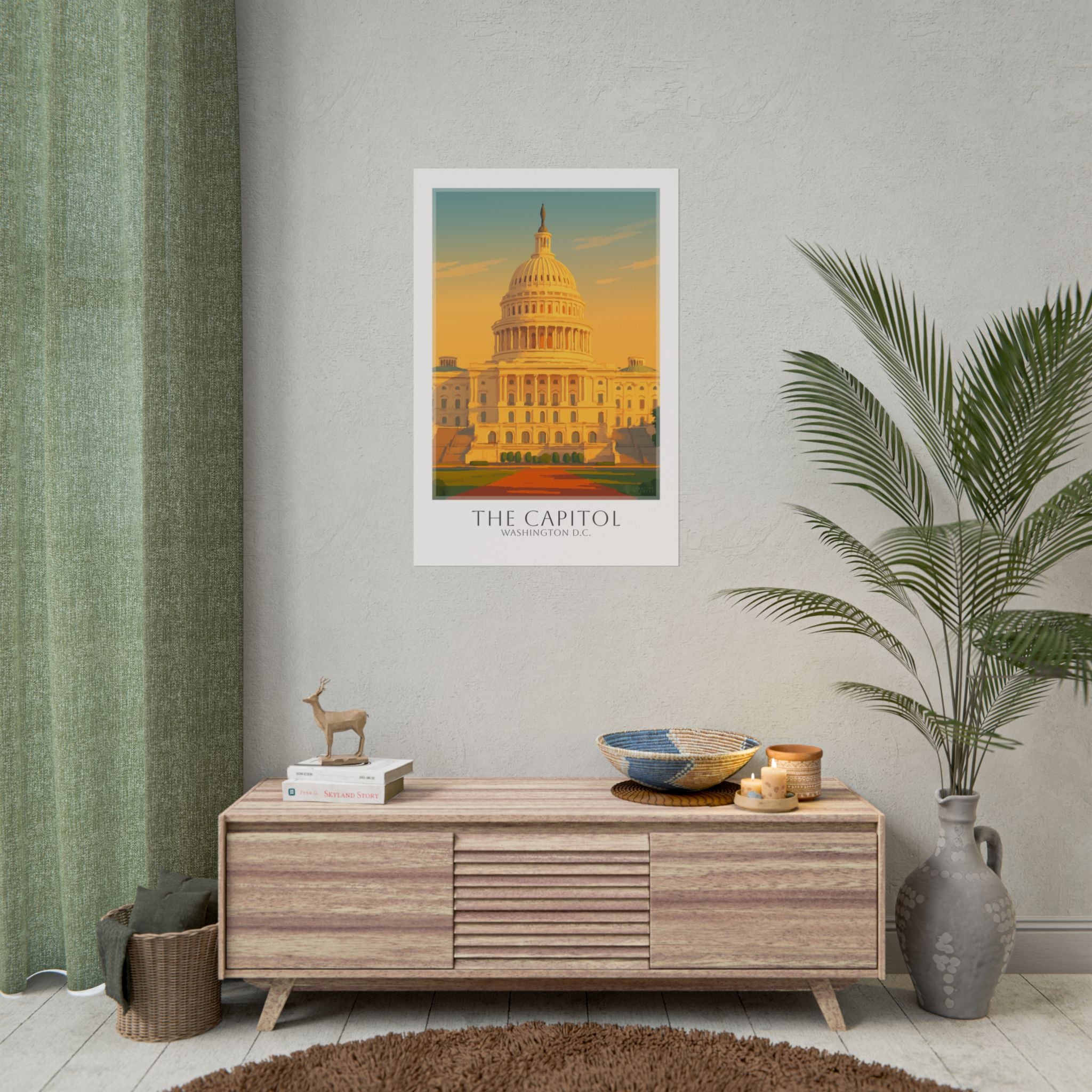 The Us Capitol Travel Poster