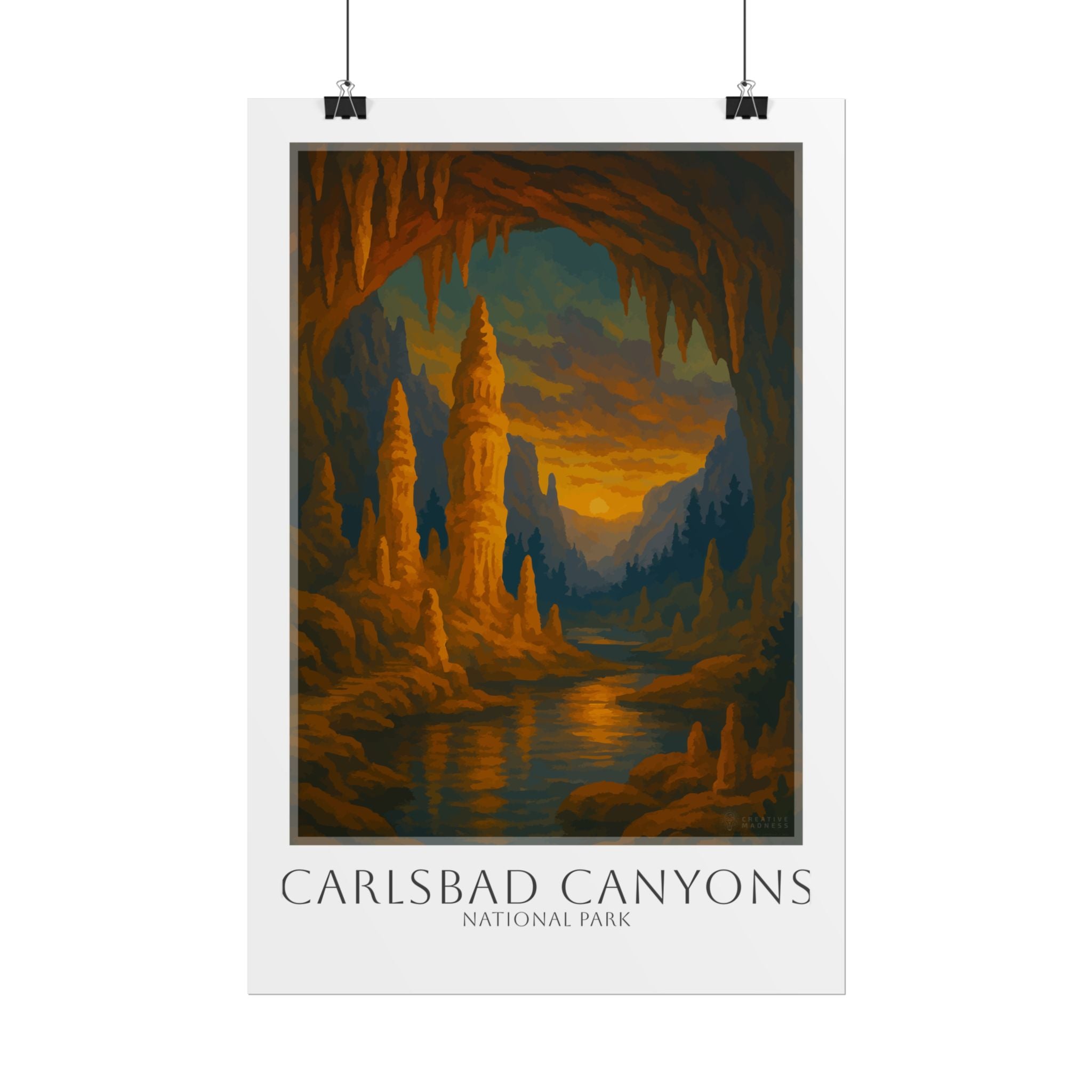 CARLSBAD CAVERNS  * Travel Poster * National Park Wall Art