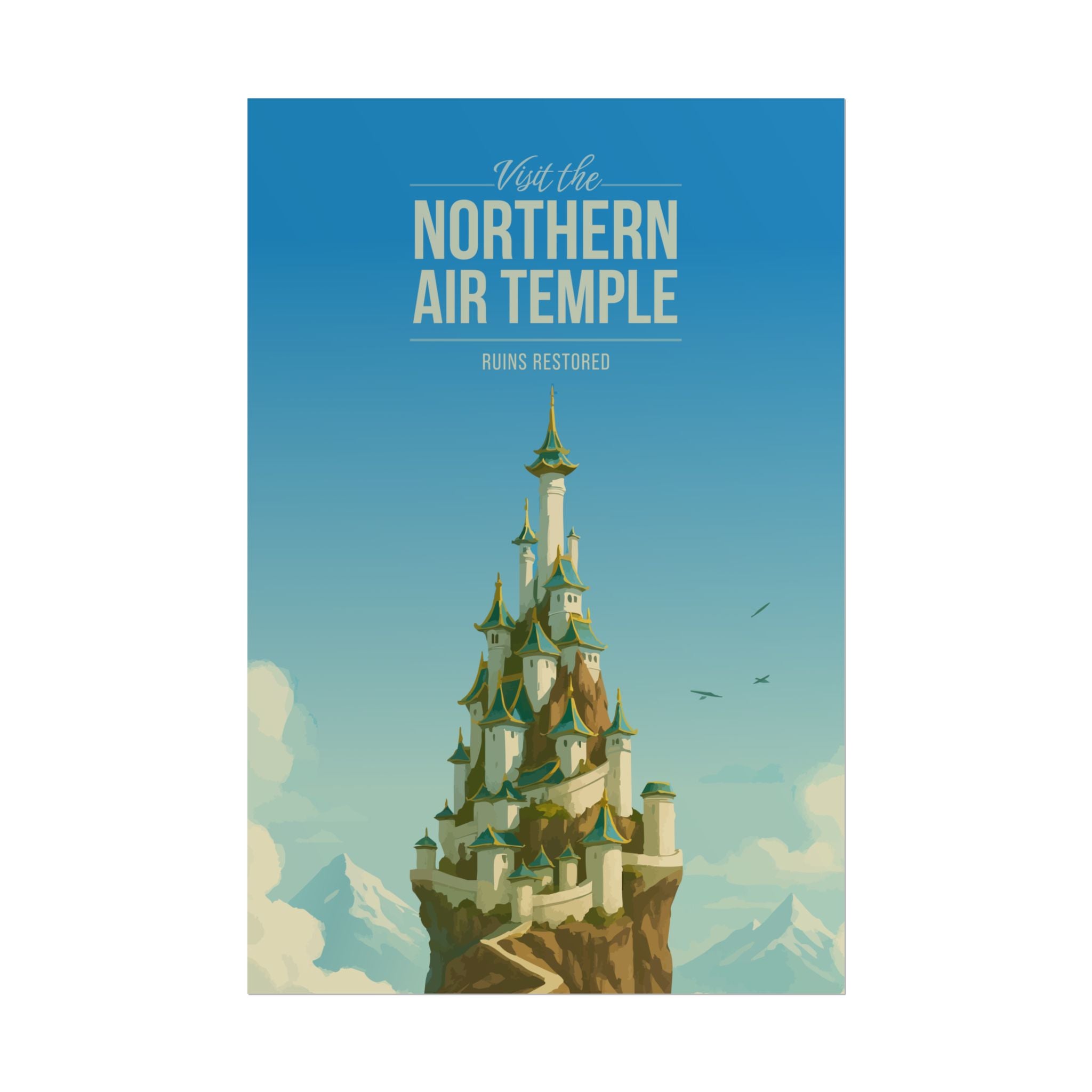 Northern Air Temple Travel Poster