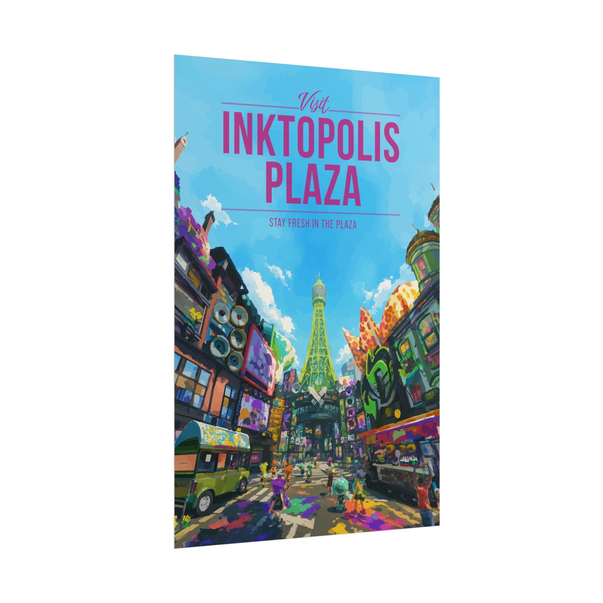 Inktopolis Plaza Travel Poster