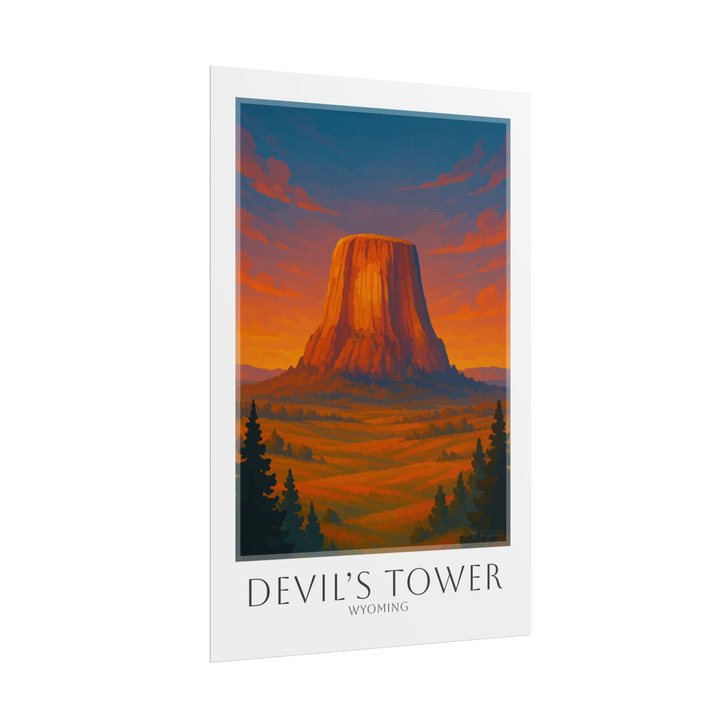 Devils Tower Travel Poster