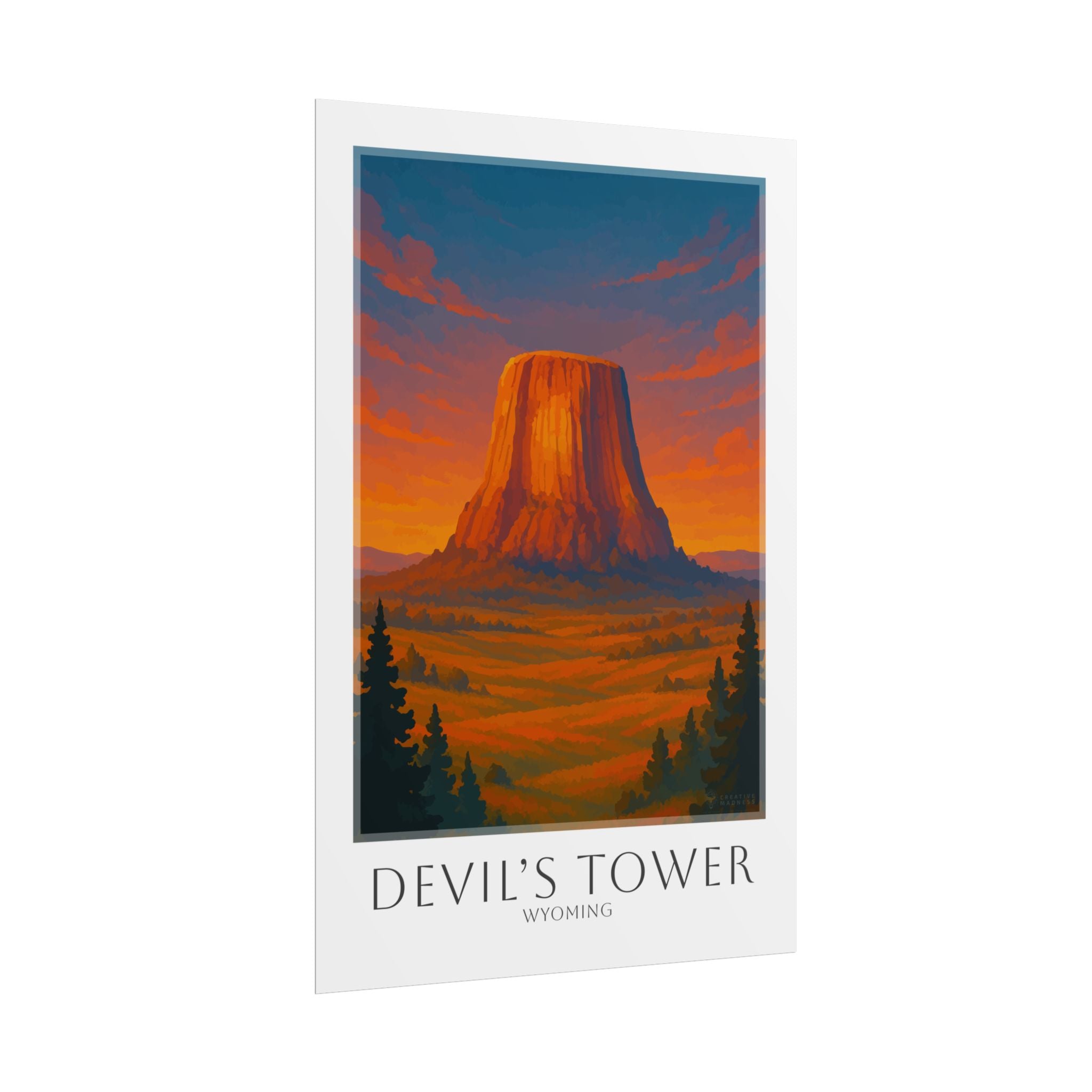 Devils Tower Travel Poster