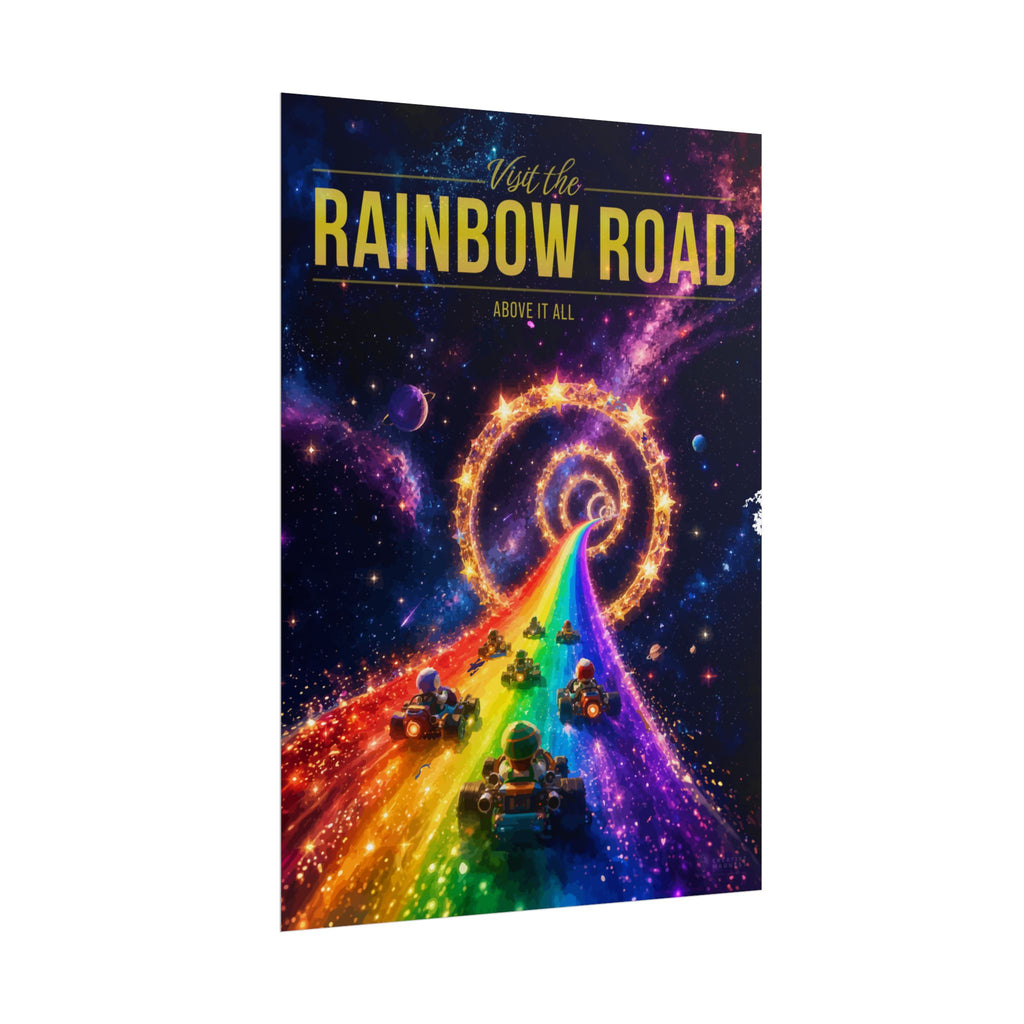 Rainbow Road Travel Poster