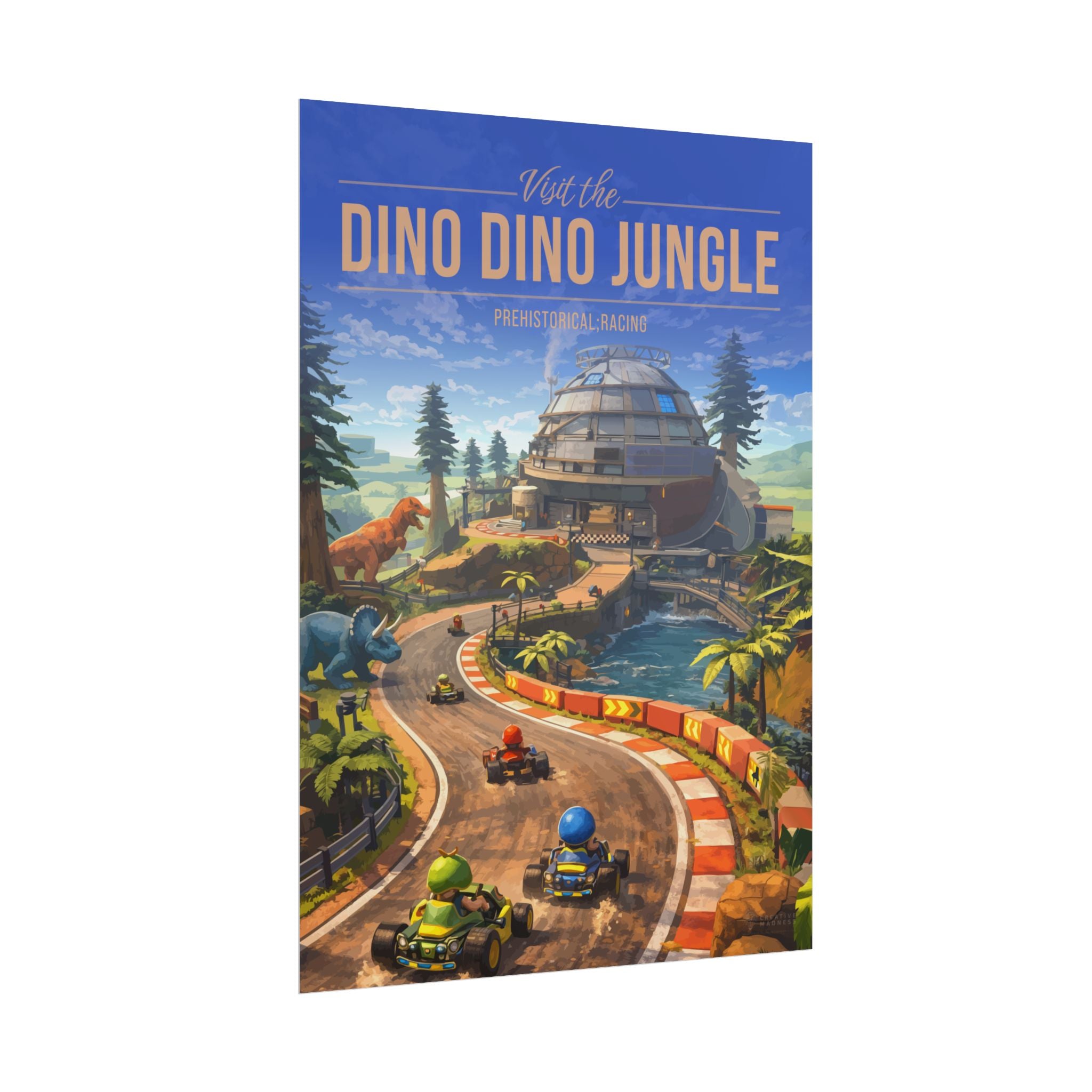Dino Dino Jungle Travel Poster