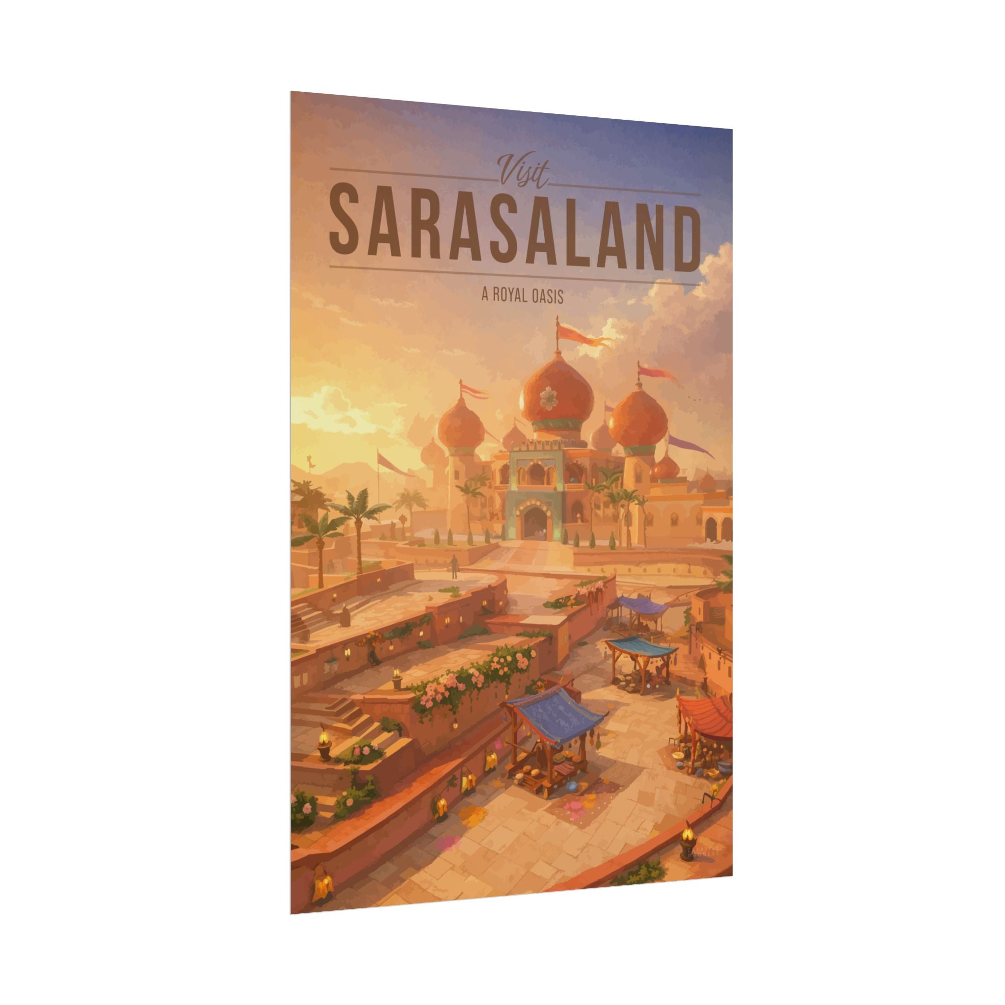 Sarasaland Travel Poster