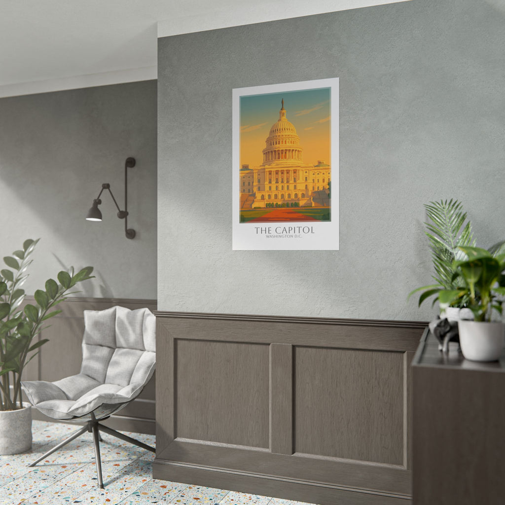 The Us Capitol Travel Poster