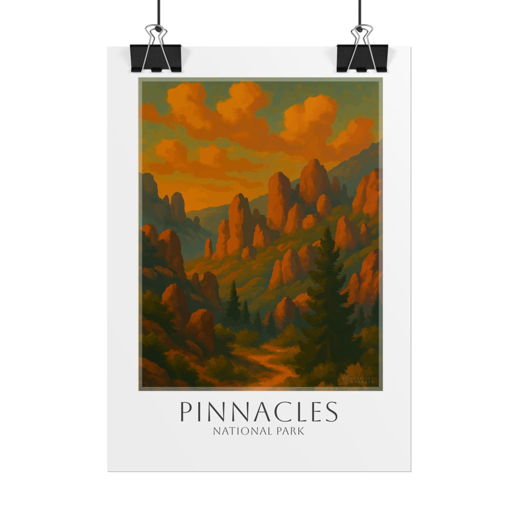 PINNACLES  * Travel Poster * National Park Wall Art