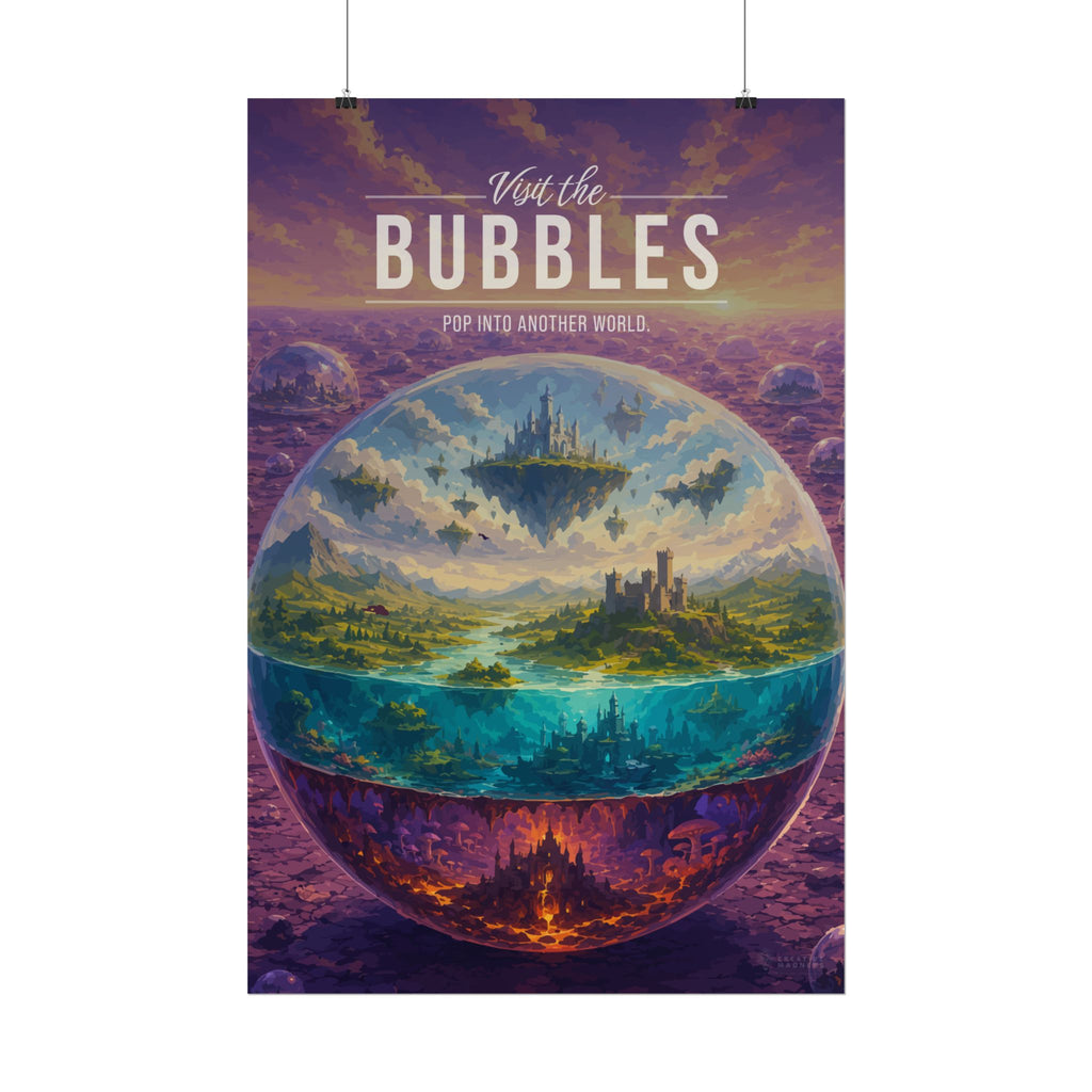 Bubbles Travel Poster