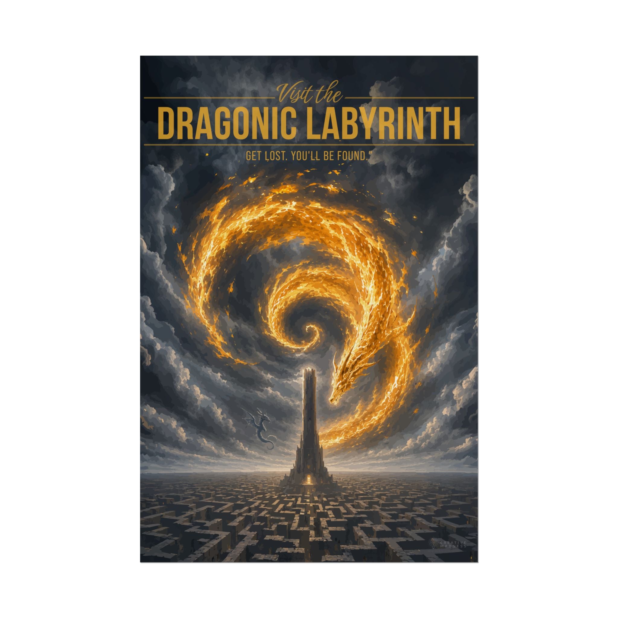 Dragonic Labyrinth Travel Poster