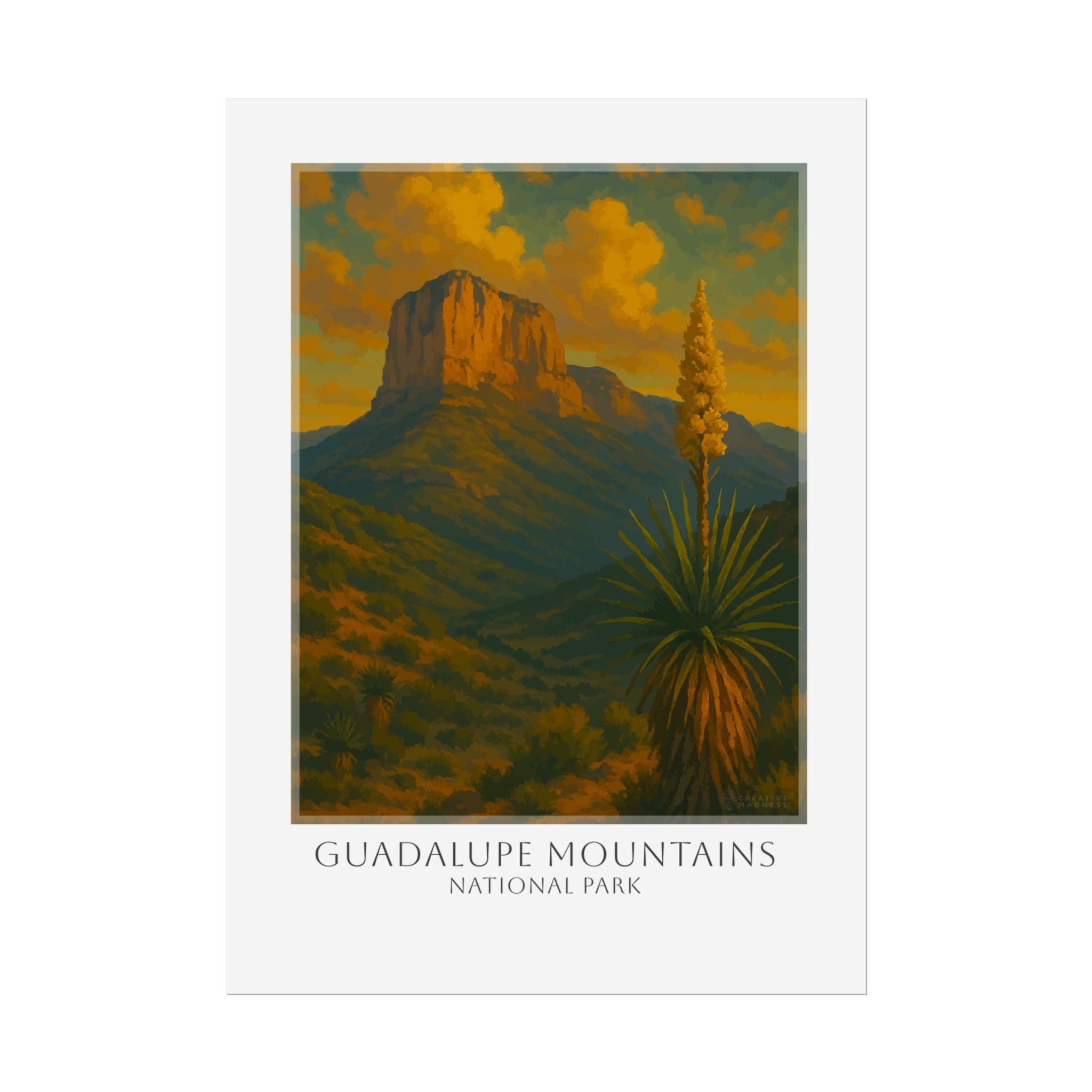GUADALUPE MOUNTAINS  * Travel Poster * National Park Wall Art