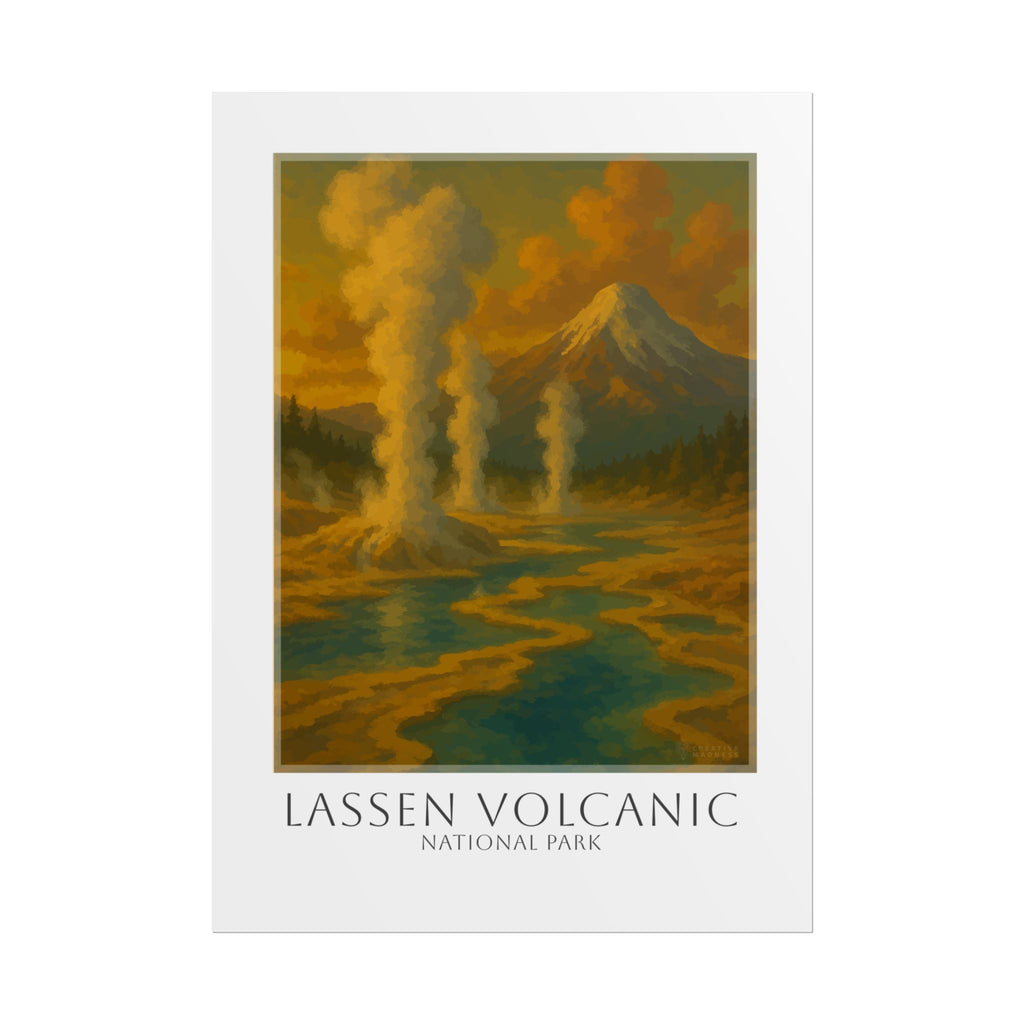 LASSEN VOLCANIC * Travel Poster * National Park Wall Art