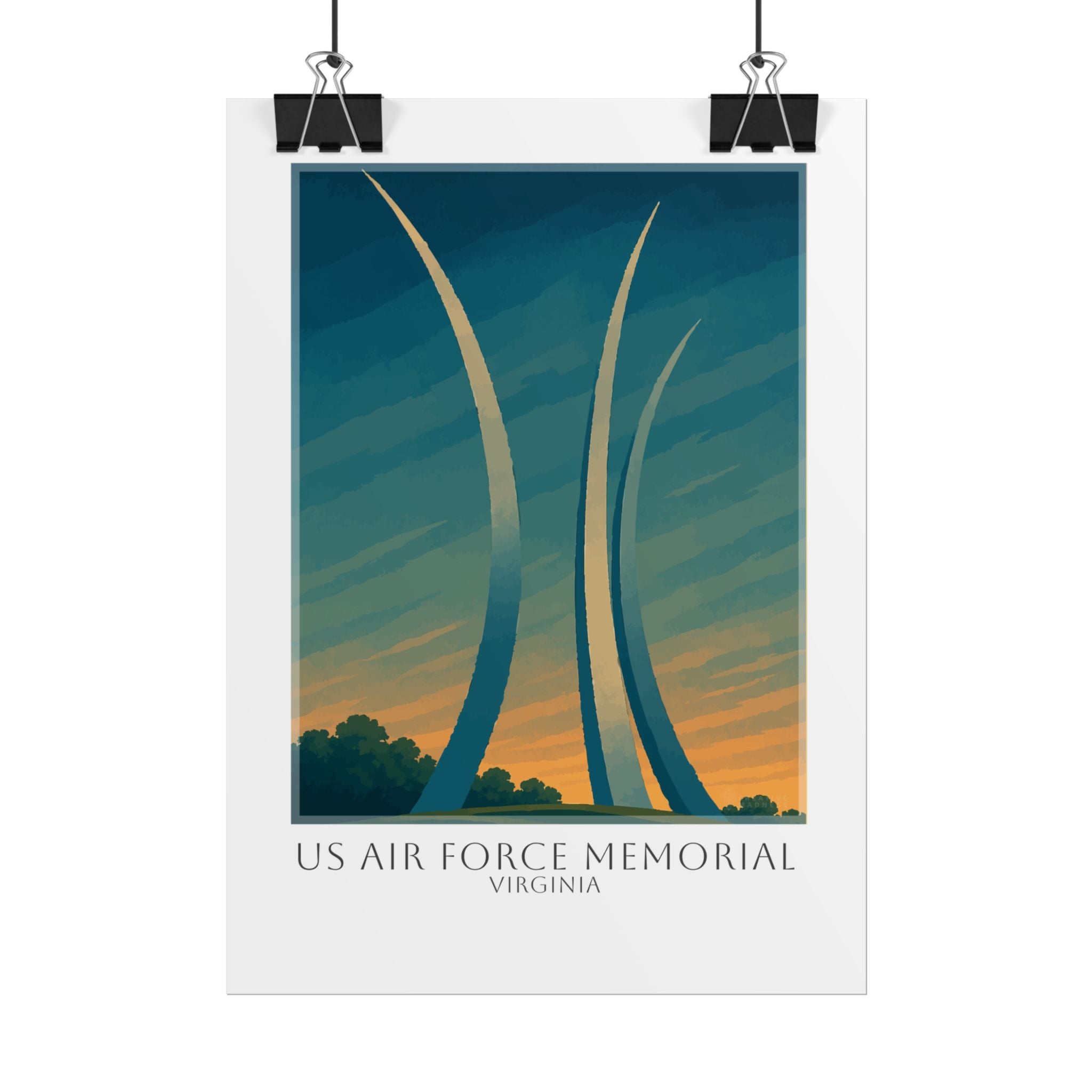 Us Air Force Memorial Travel Poster