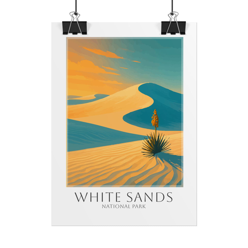 WHITE SANDS * Travel Poster * National Park Wall Art