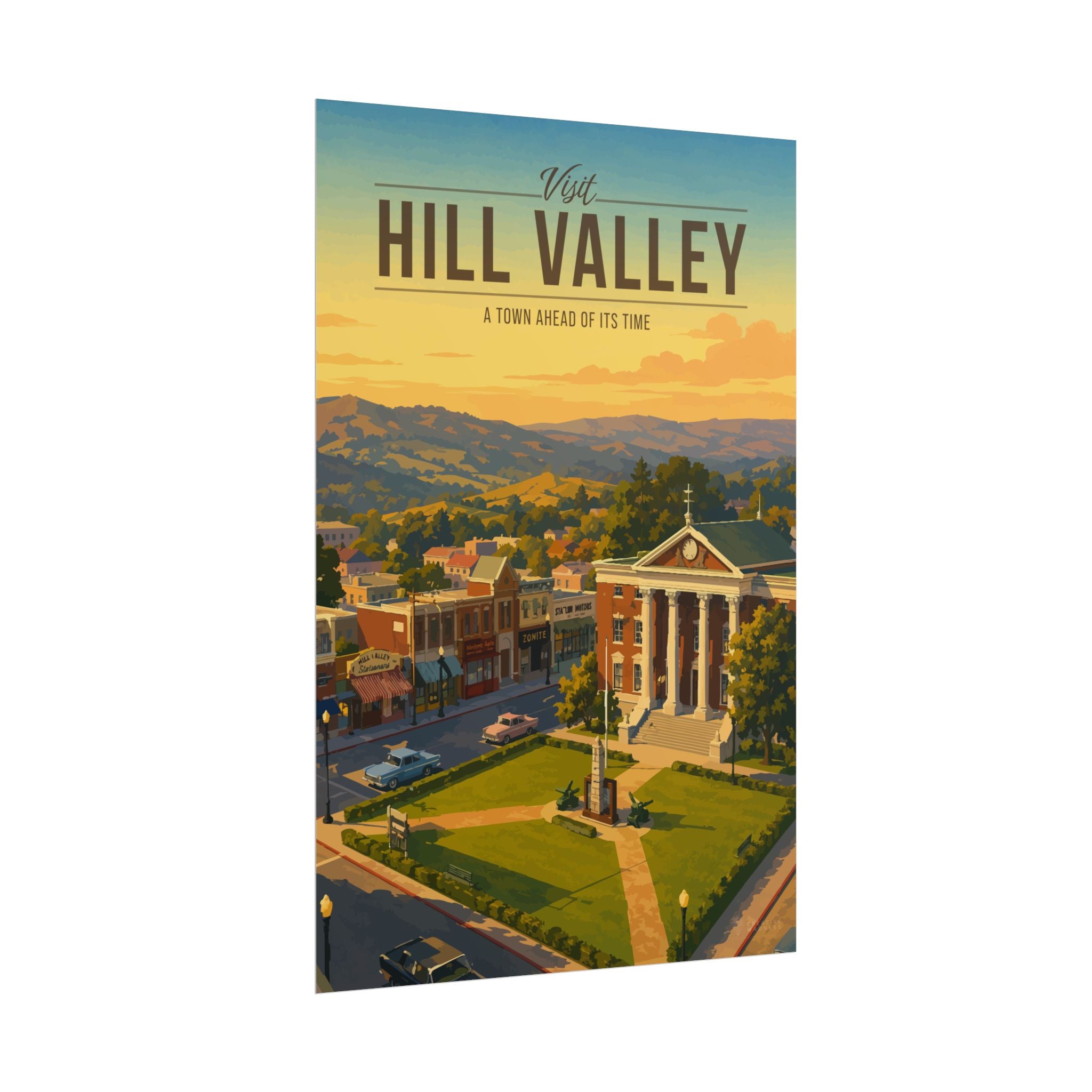 Hill Valley Travel Poster