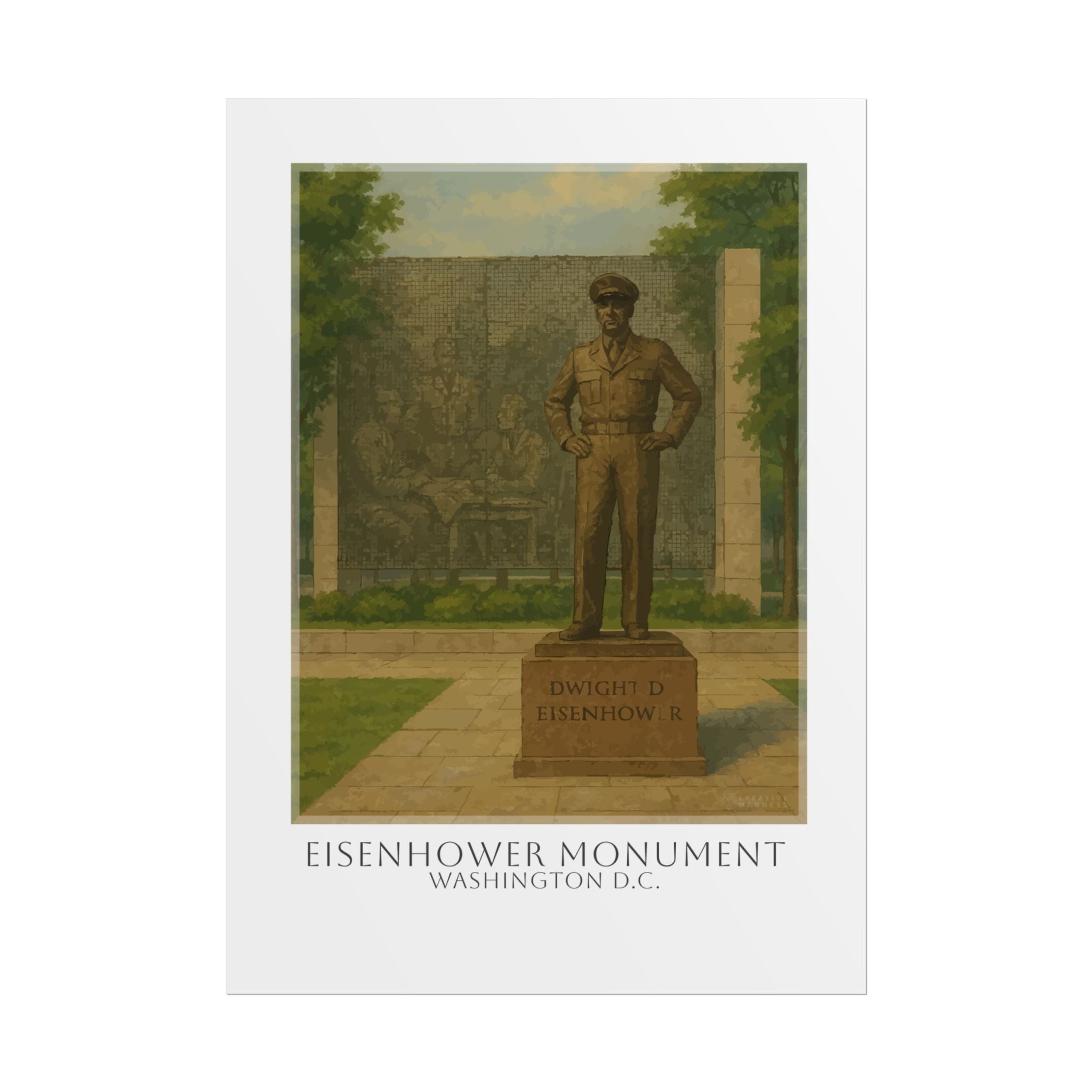 Eisenhower Monument Travel Poster