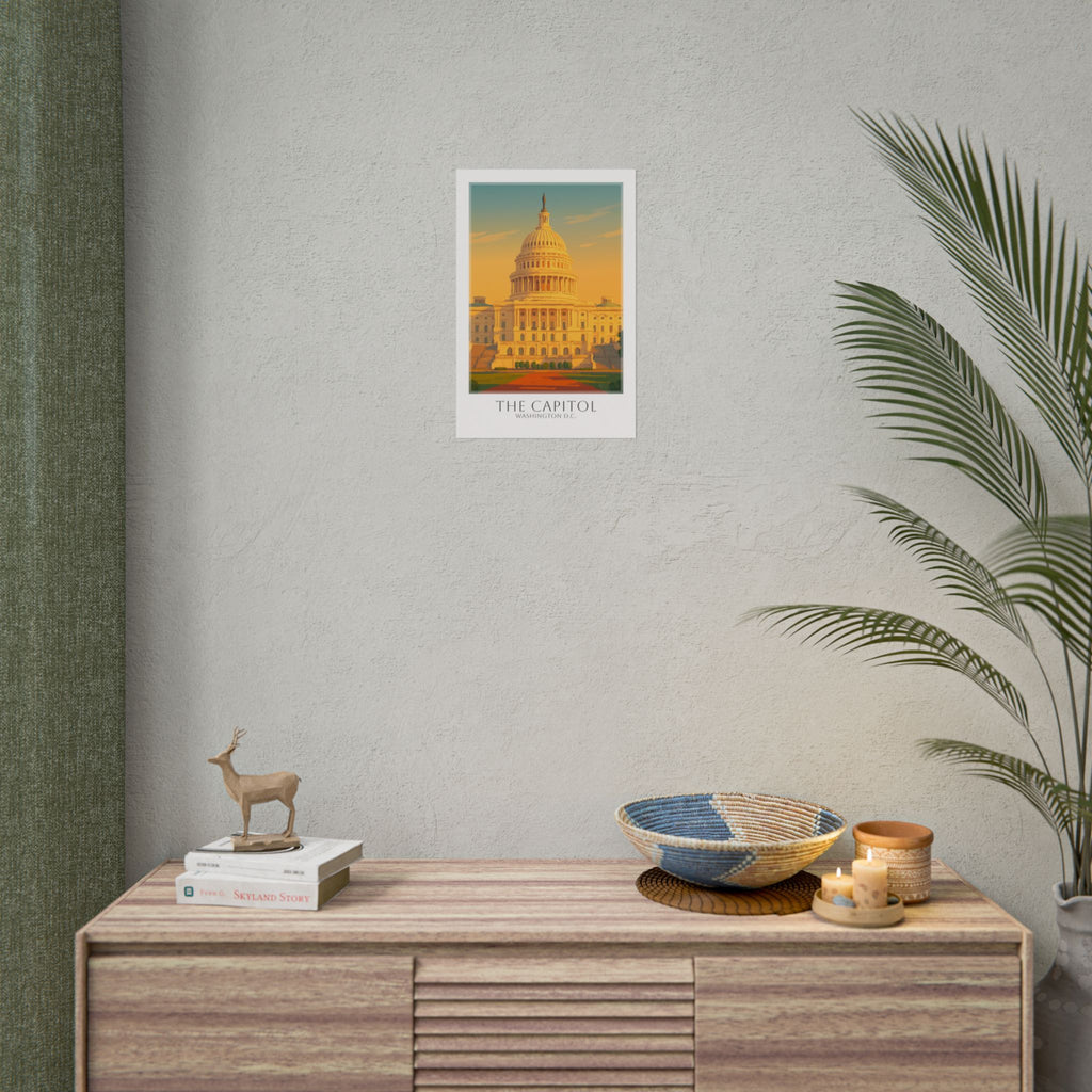 The Us Capitol Travel Poster
