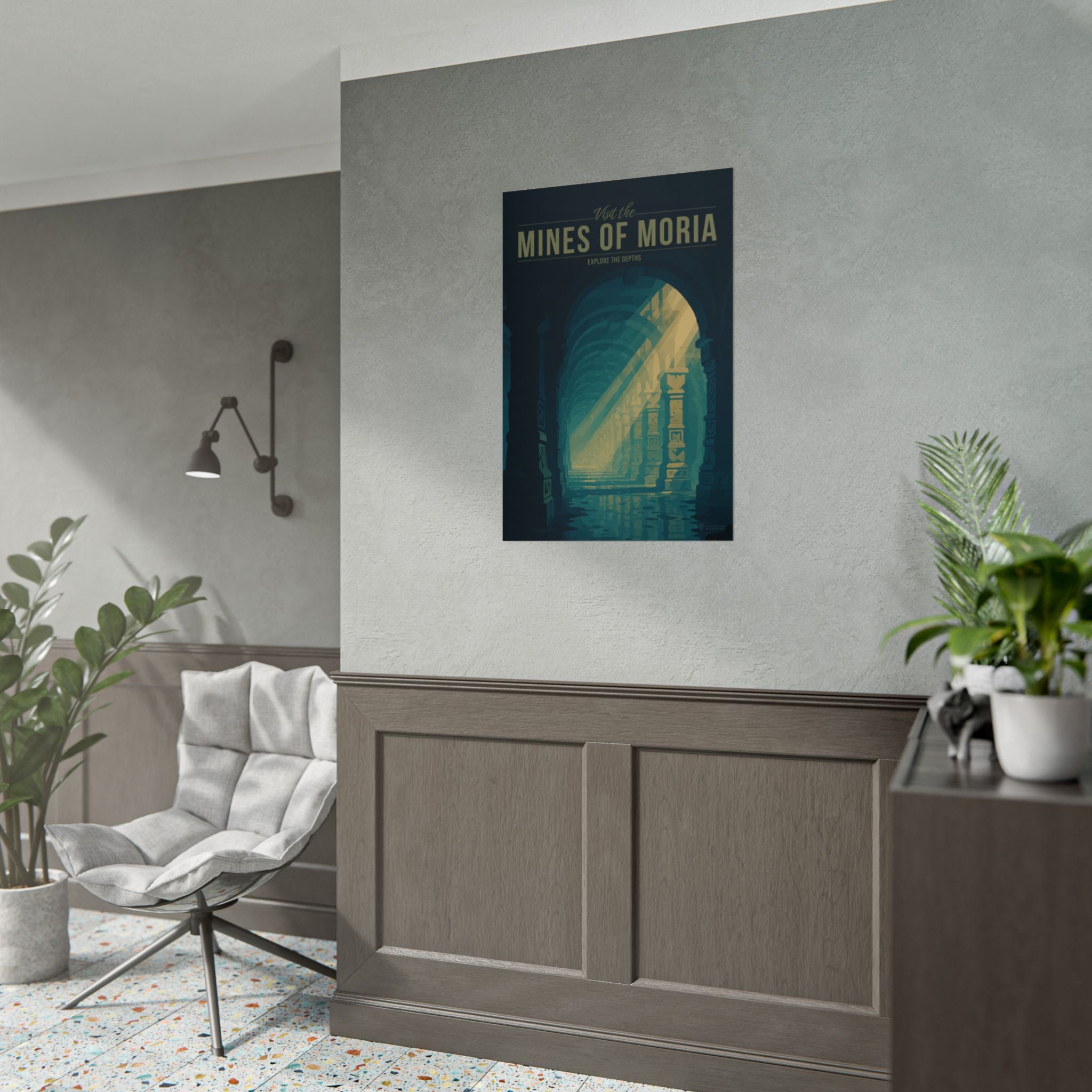 Mines of Moria Travel Poster