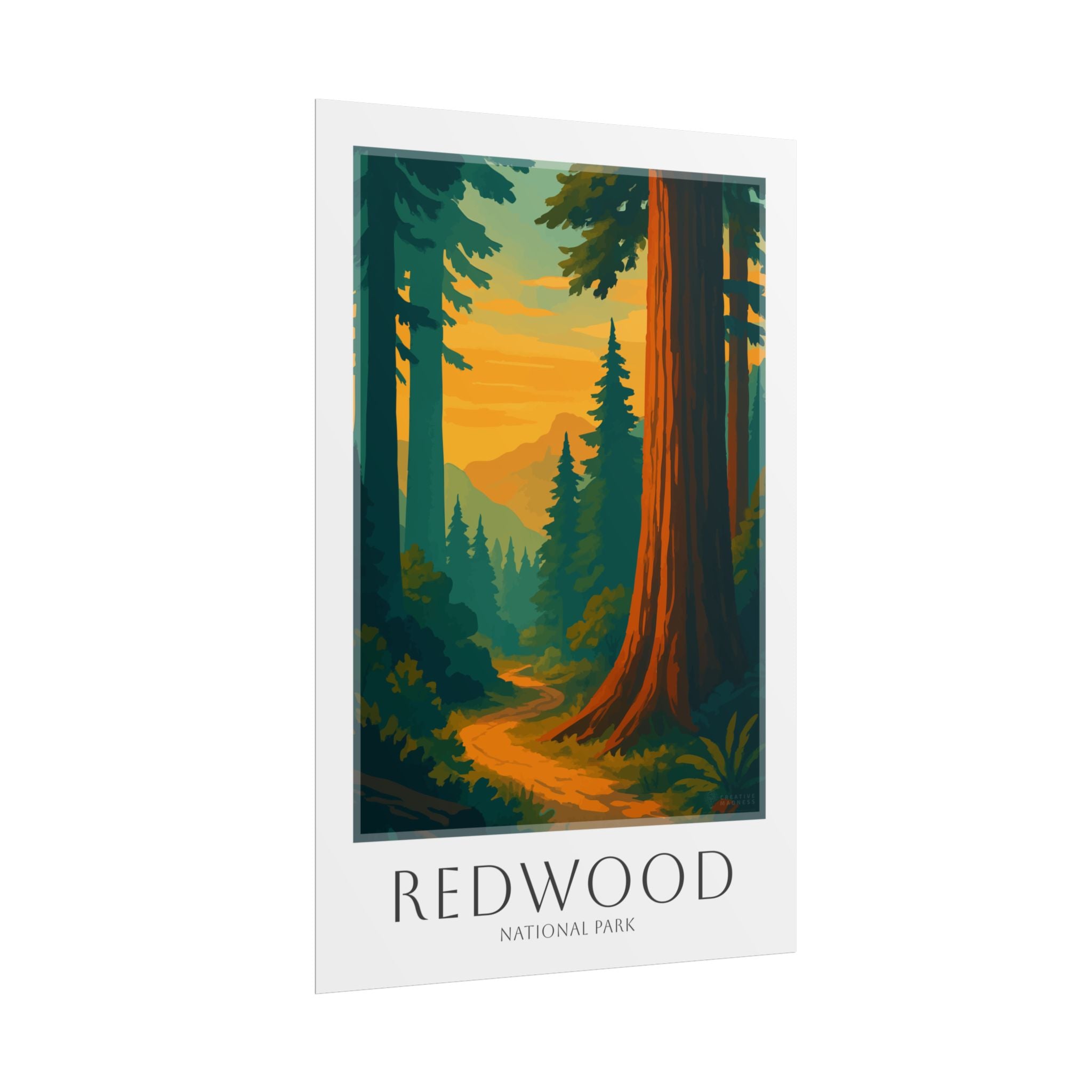 REDWOOD * Travel Poster * National Park Wall Art