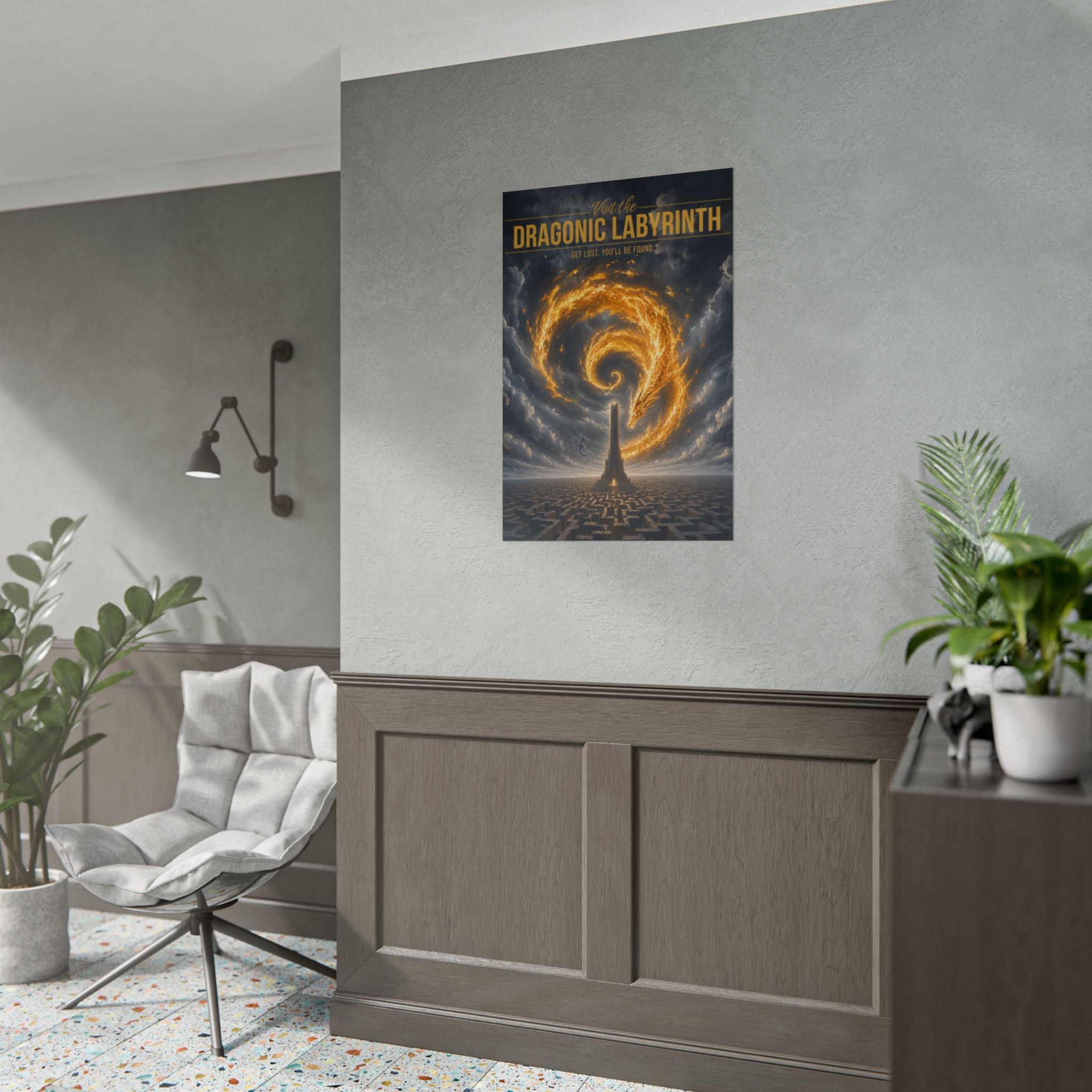 Dragonic Labyrinth Travel Poster
