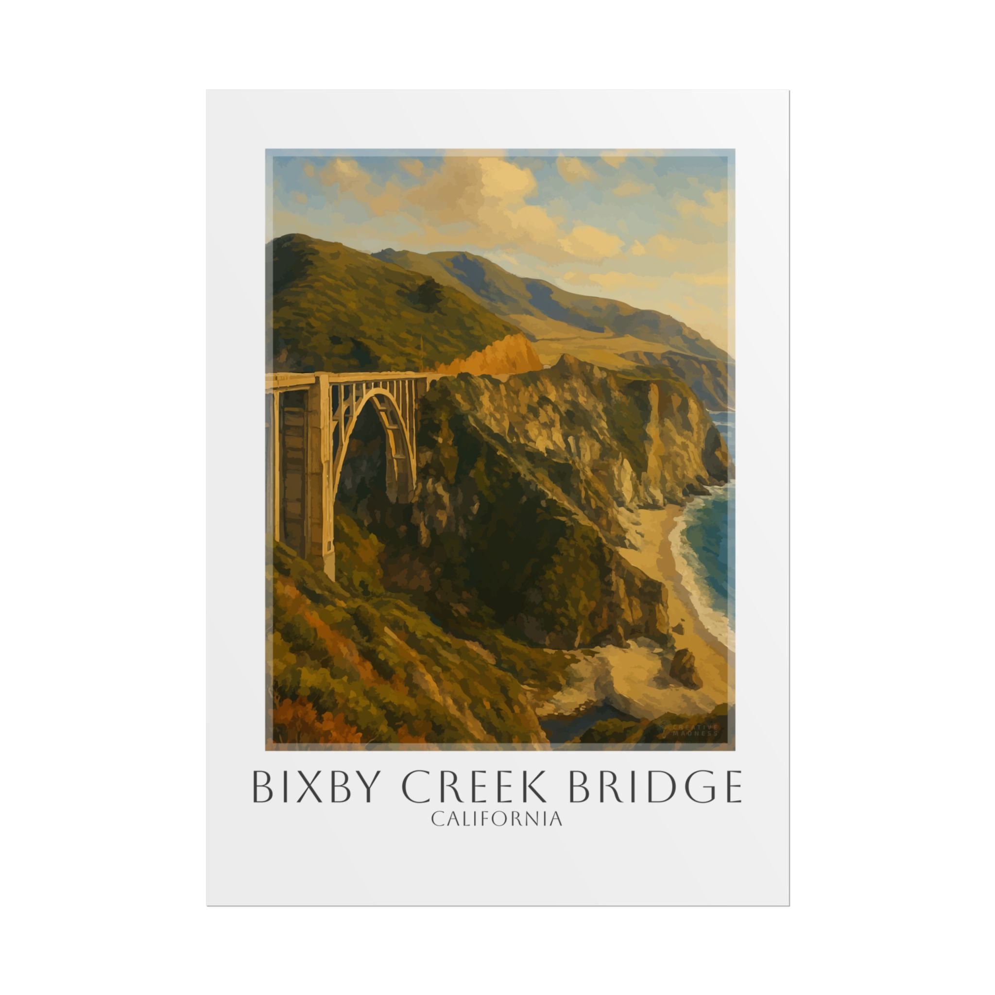 Bixby Creek Bridge Travel Poster