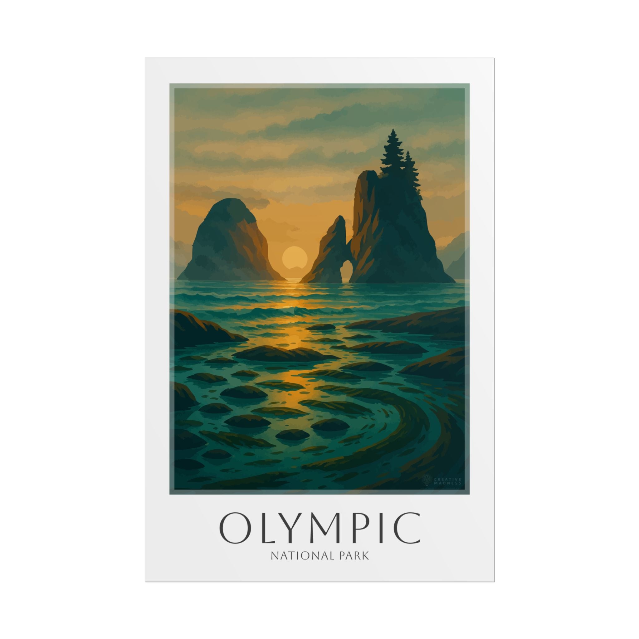 OLYMPIC  * Travel Poster * National Park Wall Art