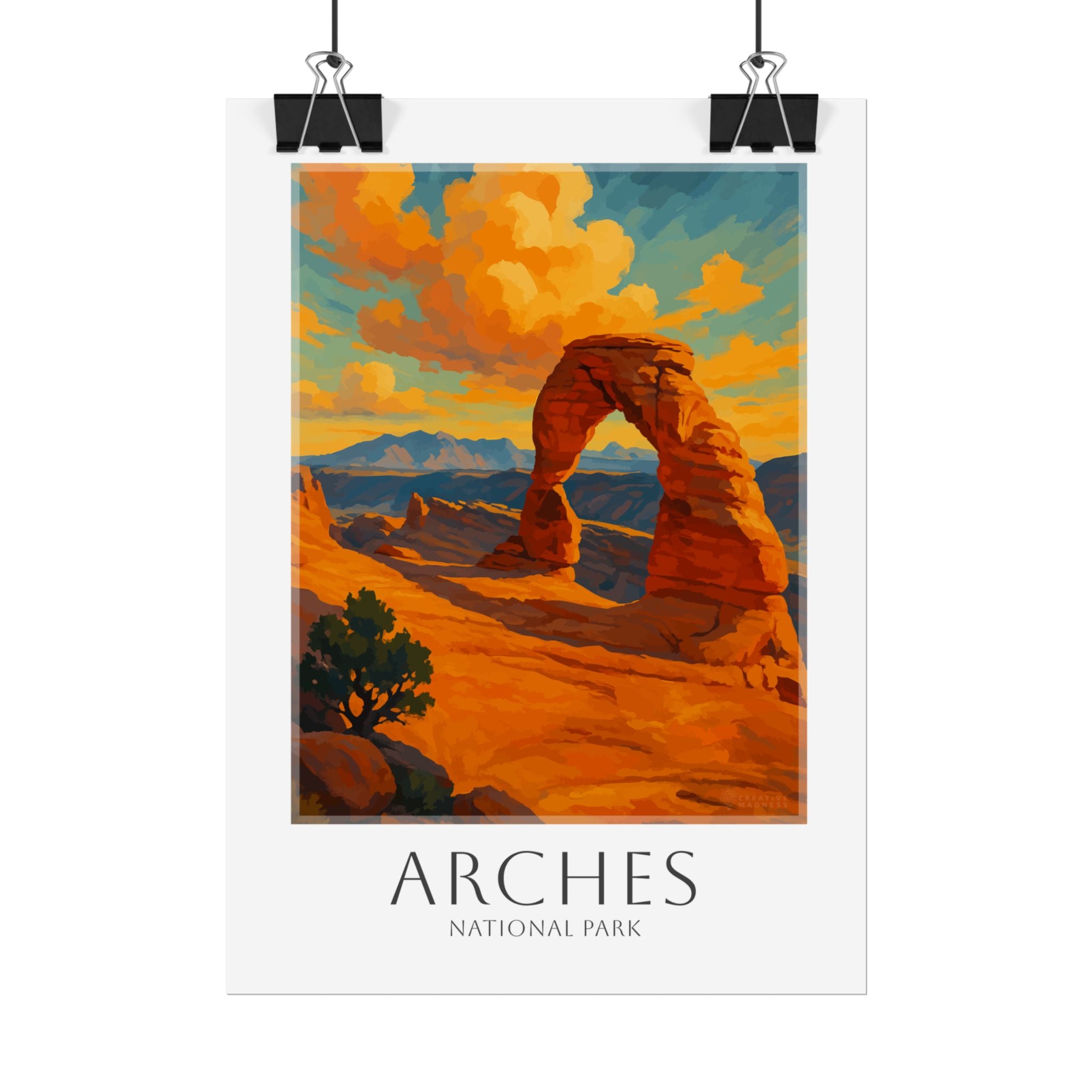 ARCHES * Travel Poster * National Park Wall Art