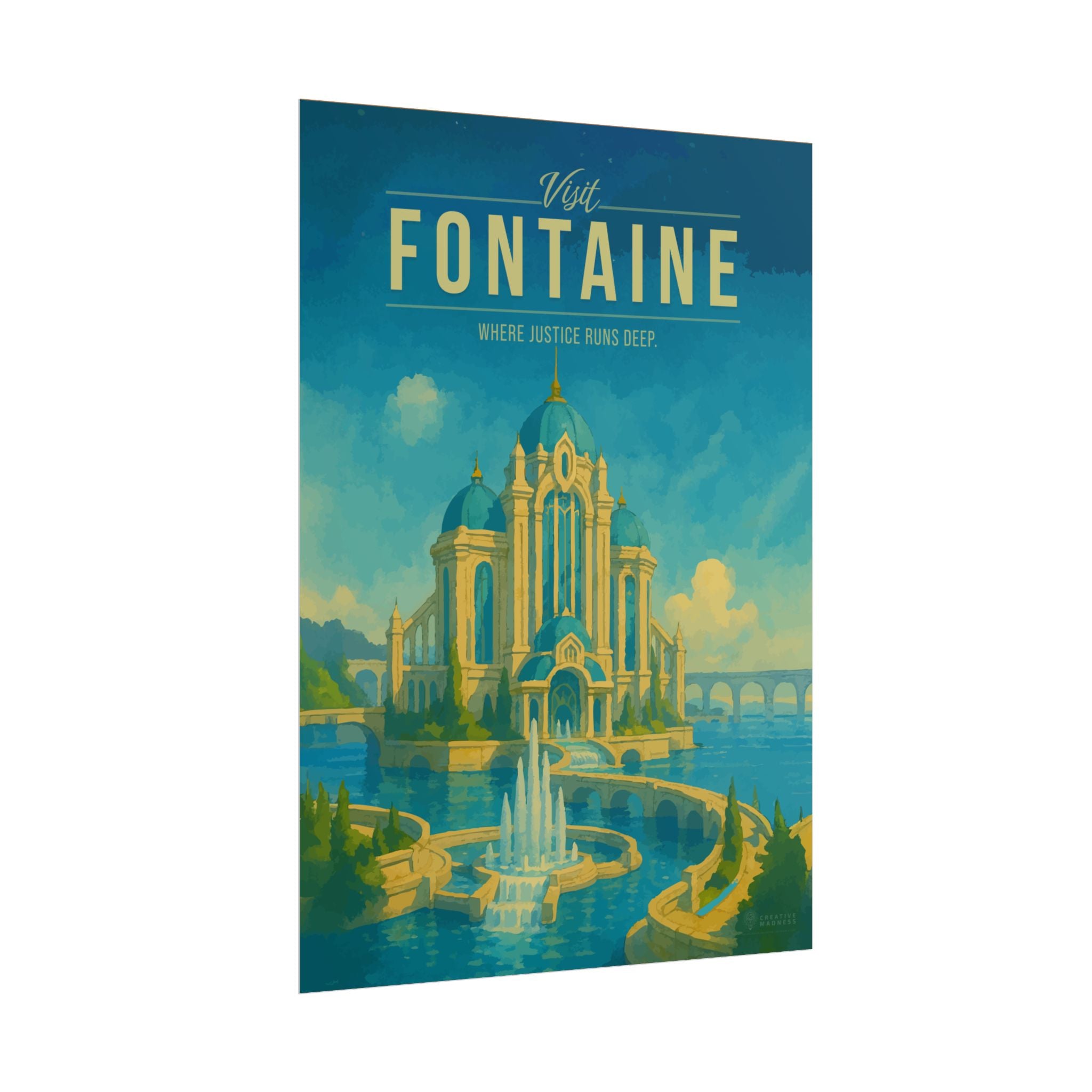 FONTAINE * Travel Poster * Impactful Fantasy Wall Art