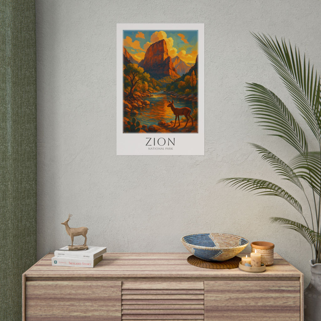 ZION  * Travel Poster * National Park Wall Art