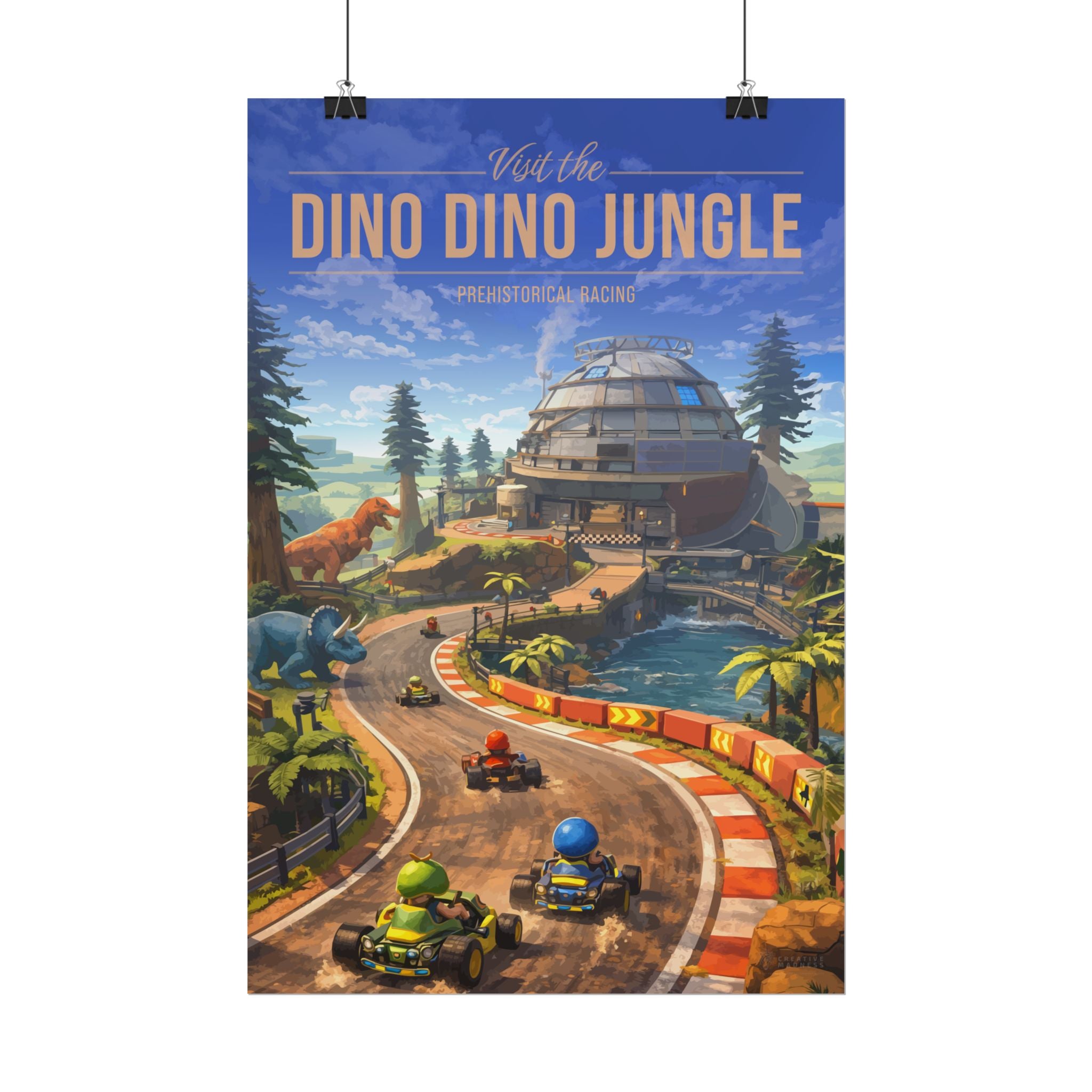 Dino Dino Jungle Travel Poster
