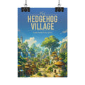 Hedgehog Village Travel Poster
