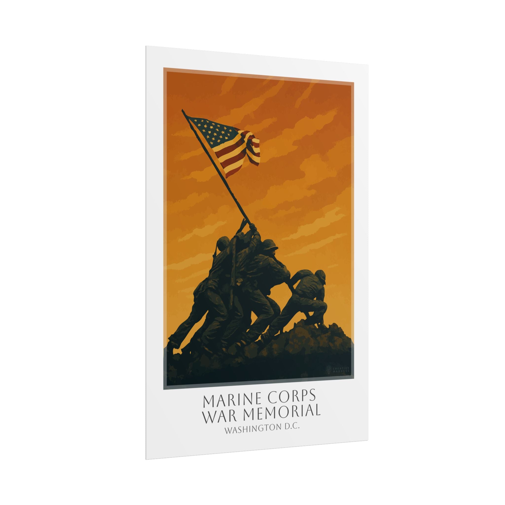 Marine Corps War Memorial Travel Poster