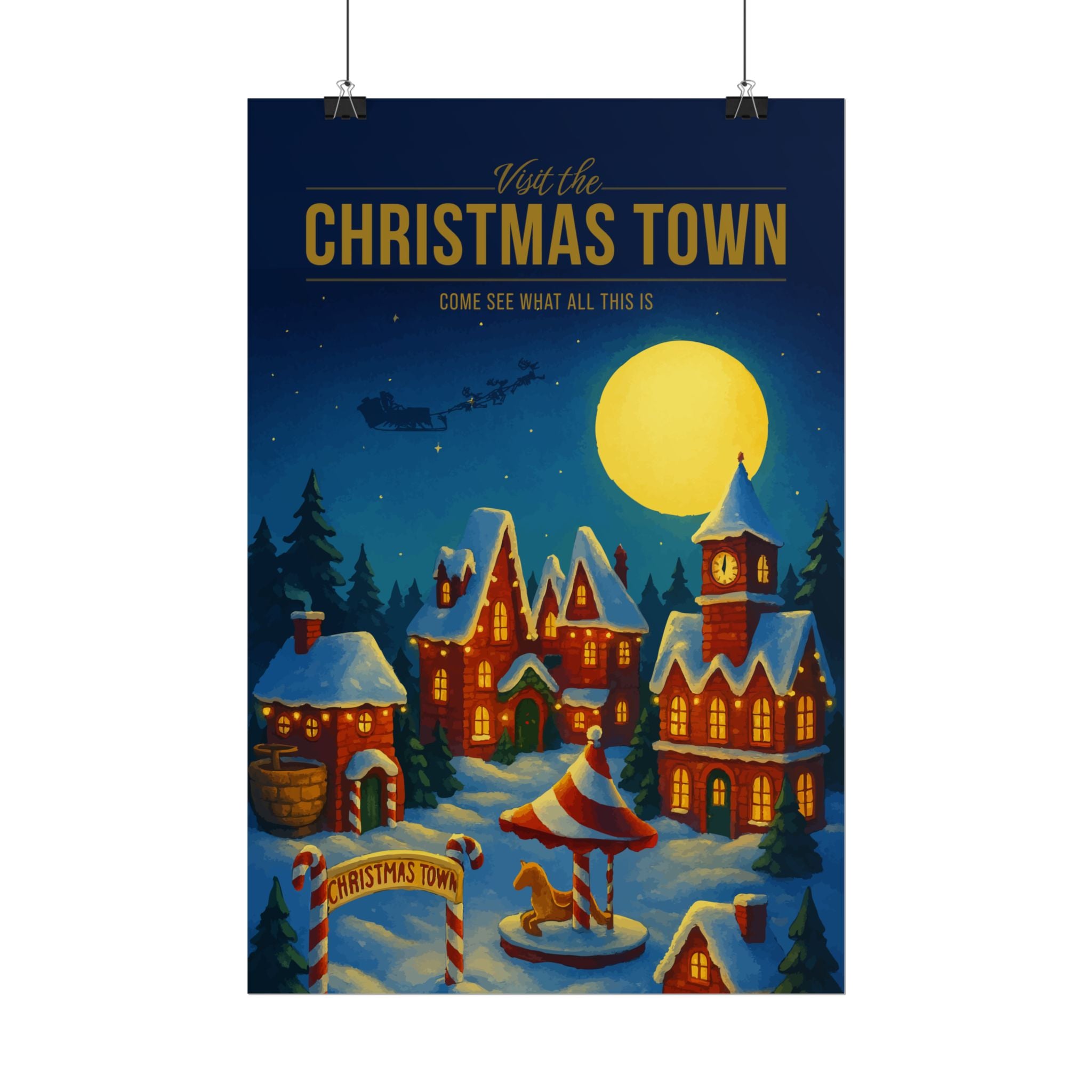 Christmas Town Travel Poster