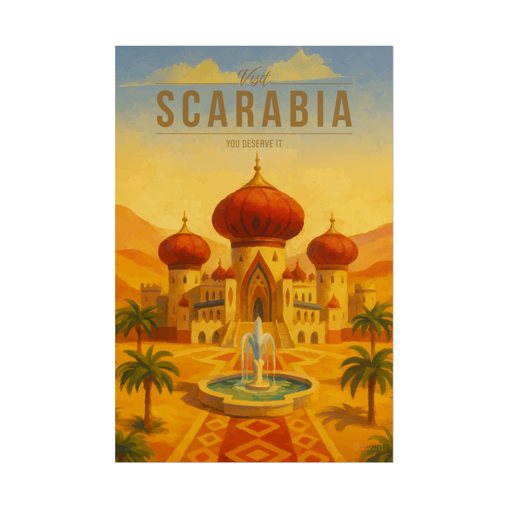 Scarabia Travel Poster