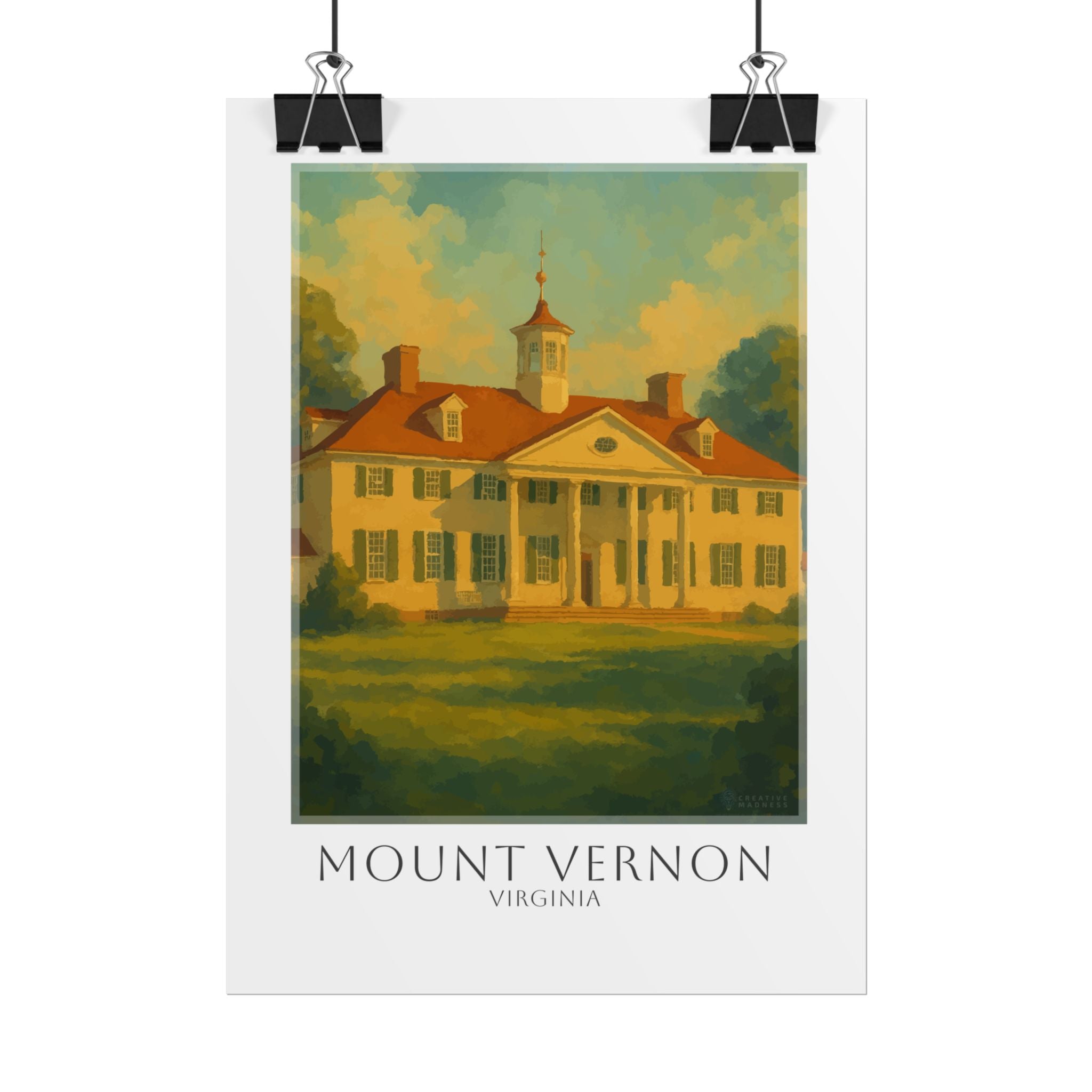Mount Vernon Travel Poster